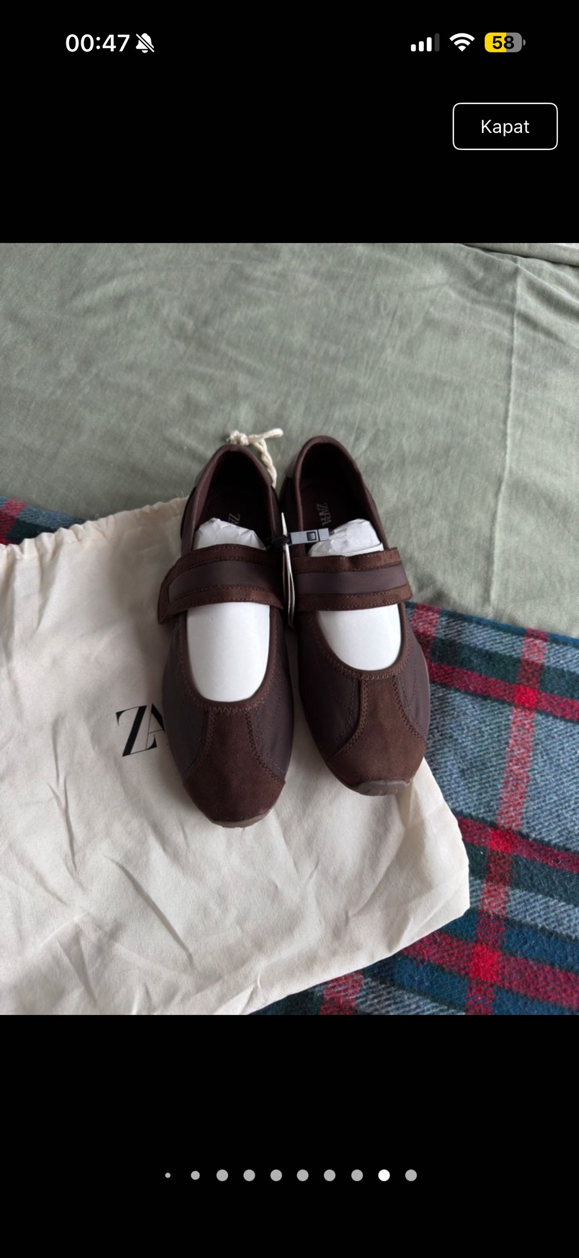 Zara Kahverengi spor Babet — görsel 9/9