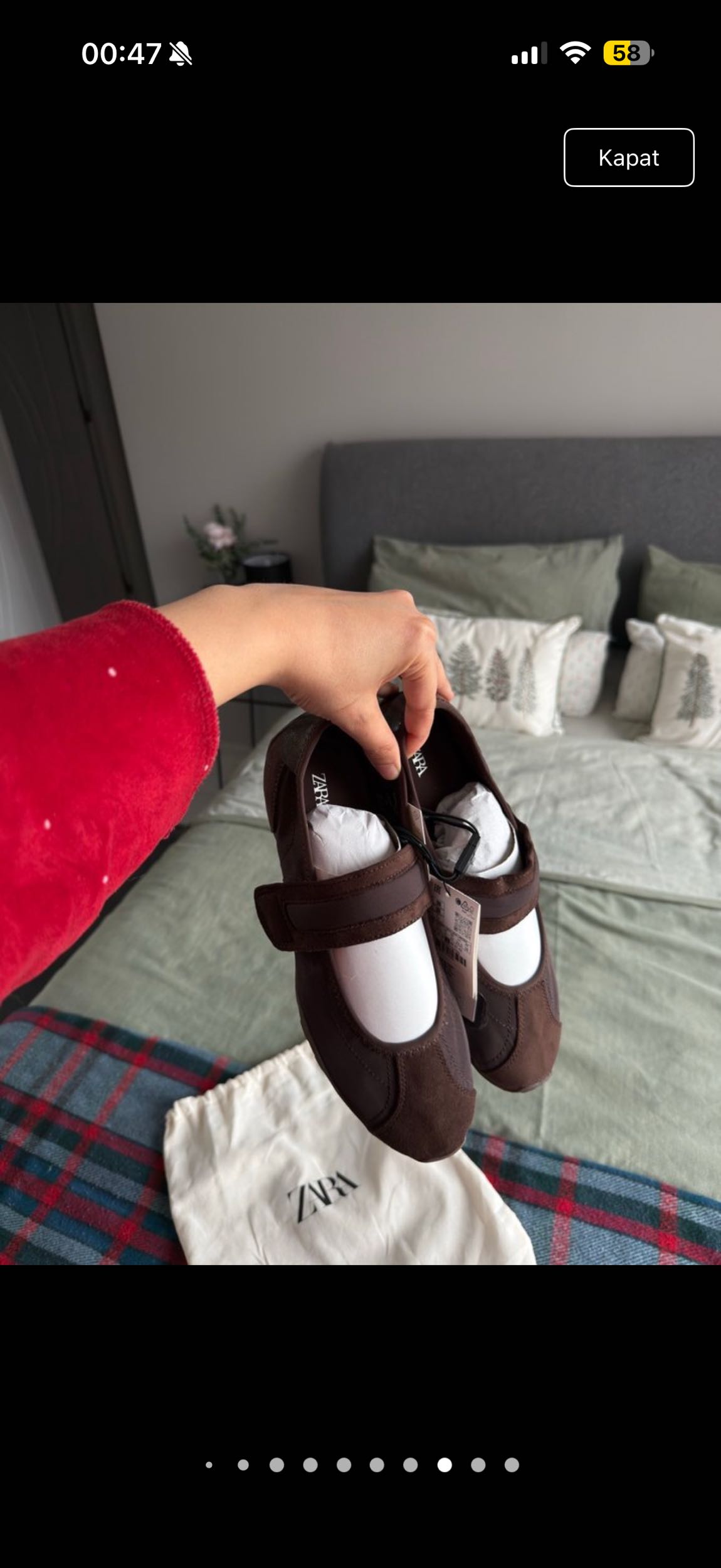 Zara Kahverengi spor Babet — görsel 8/9