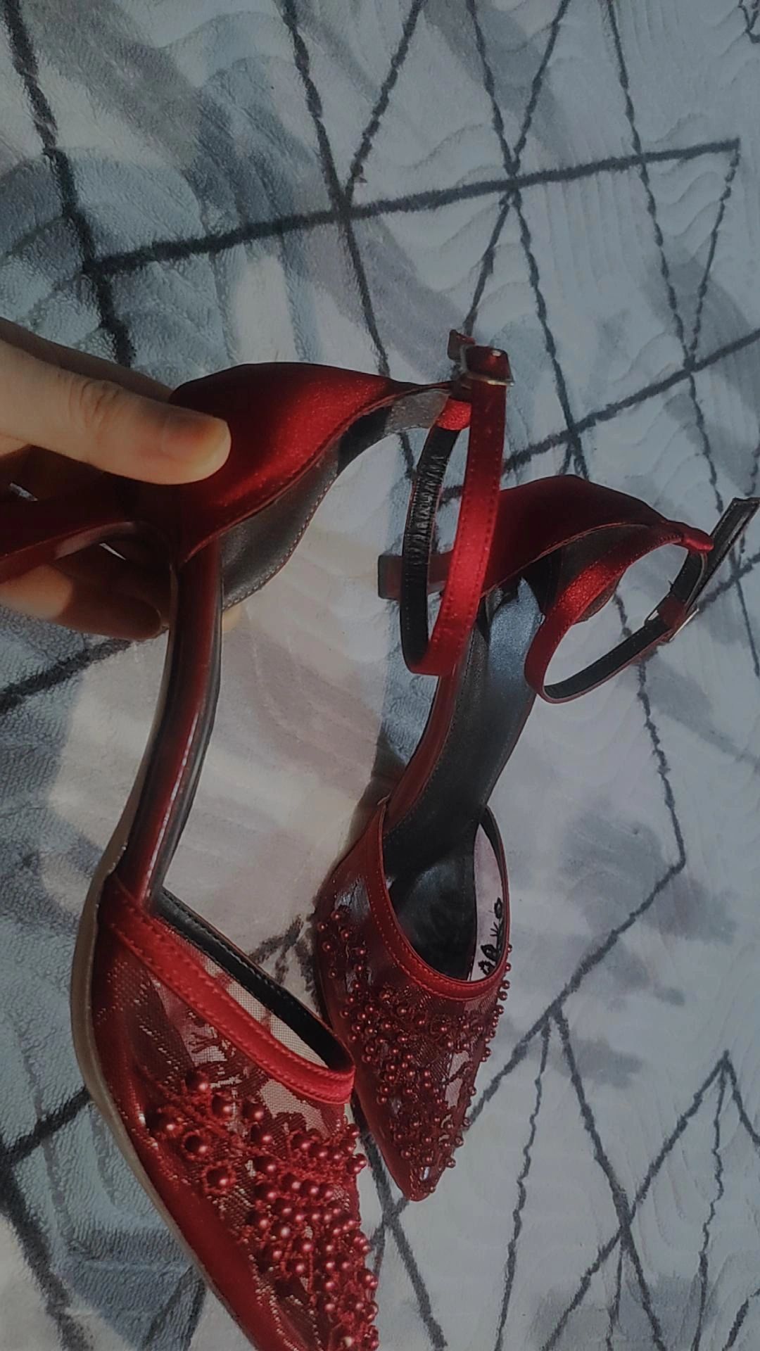 Zara Bordo Abiye Ayakkabı — görsel 3/3