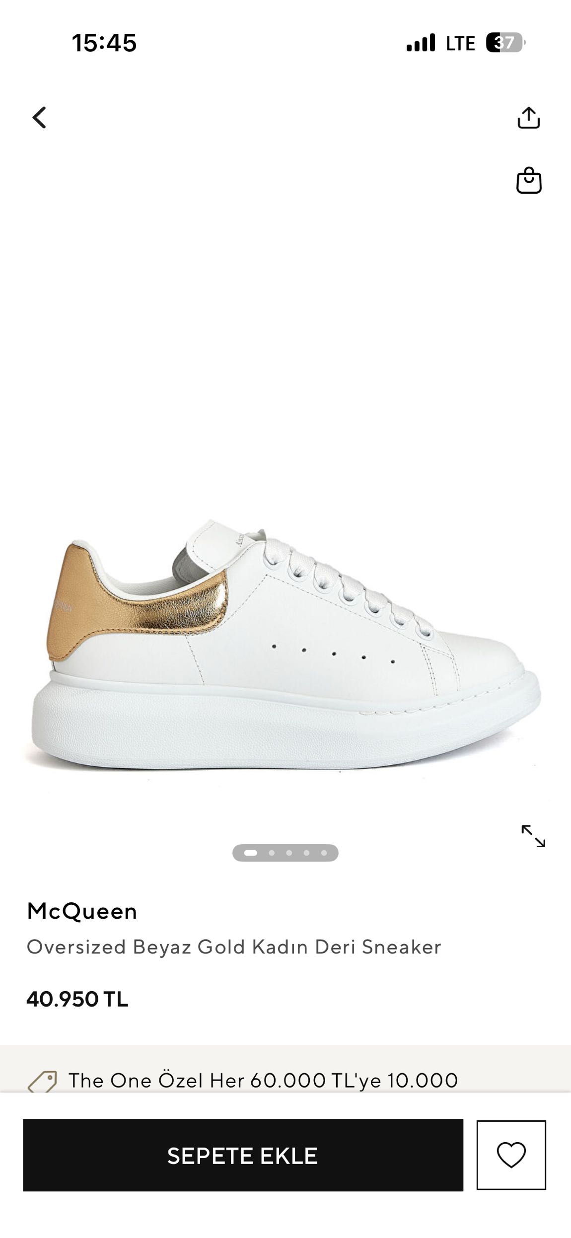 Alexander McQueen Beyaz Spor Ayakkabı — görsel 10/10