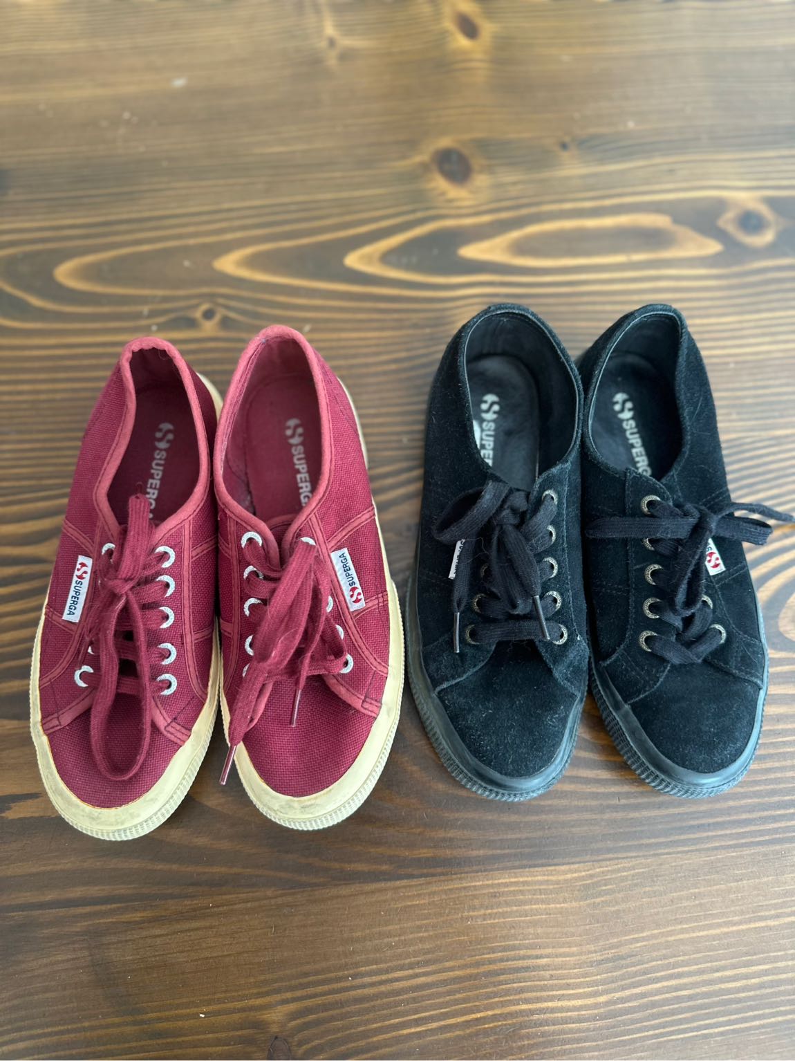 Superga 2 adet Bordo ve Siyah Sneaker — görsel 7/7