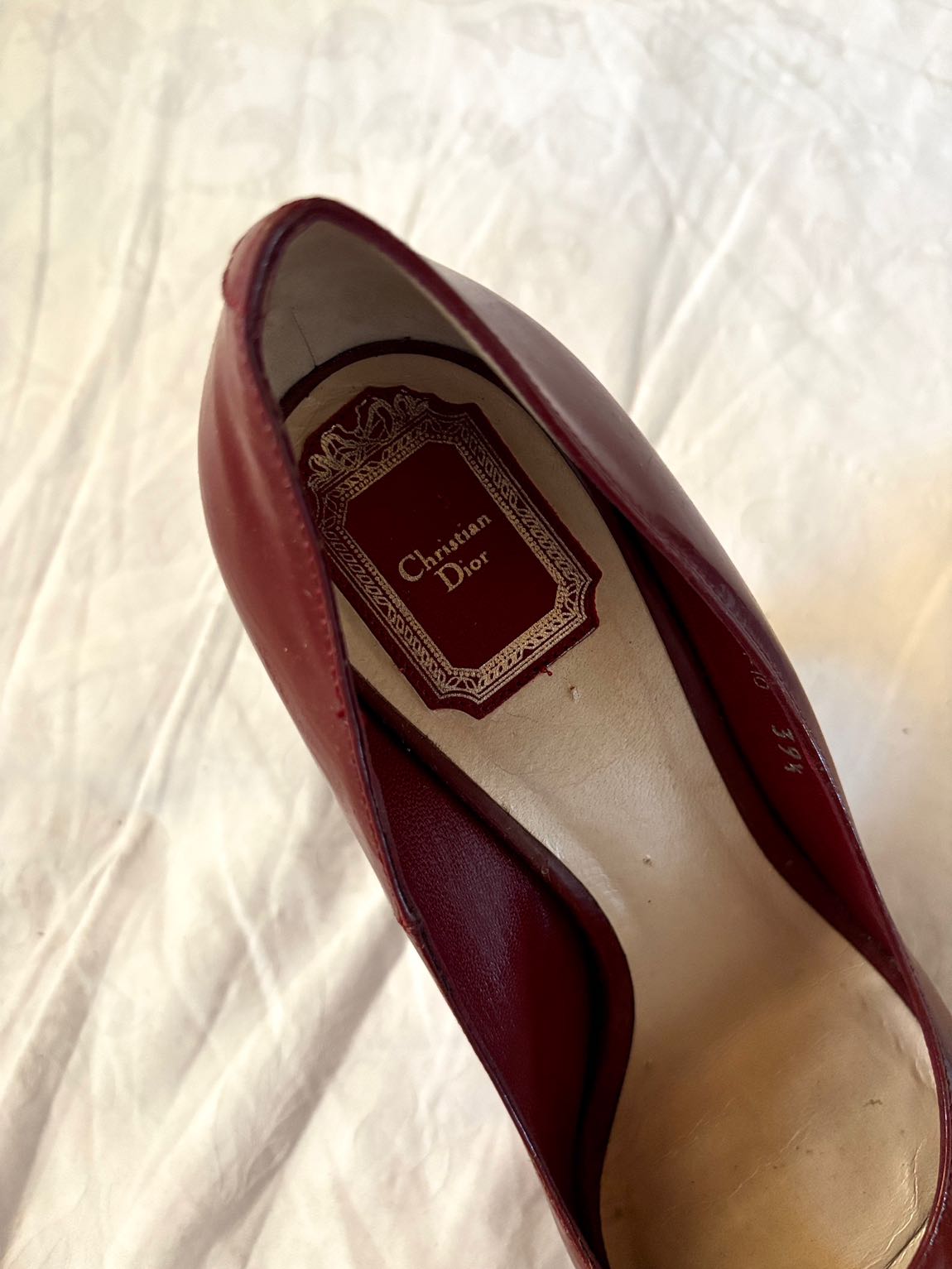 vintage christian dior bordo platform — görsel 2/4