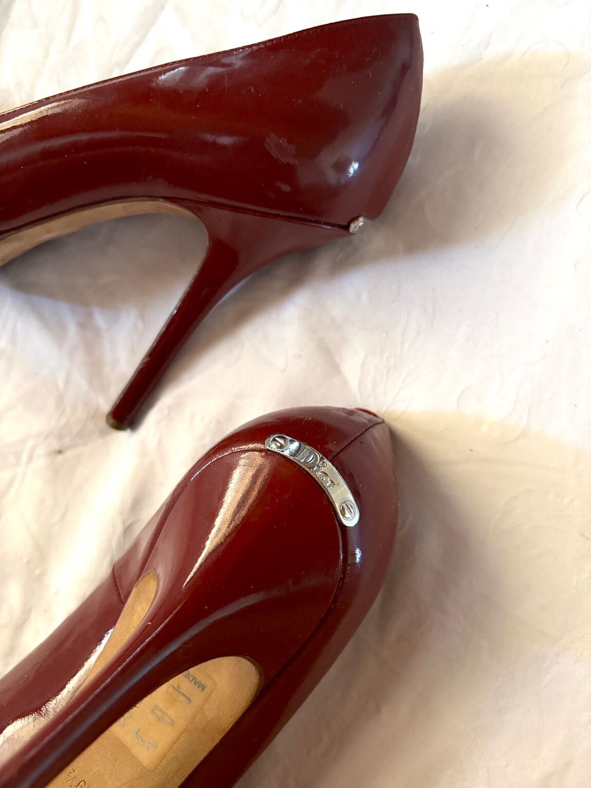vintage christian dior bordo platform — görsel 4/4