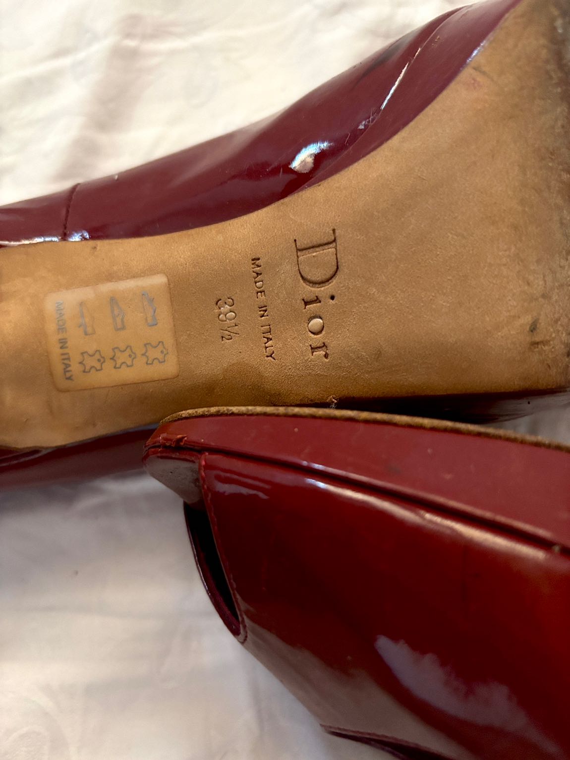 vintage christian dior bordo platform — görsel 3/4