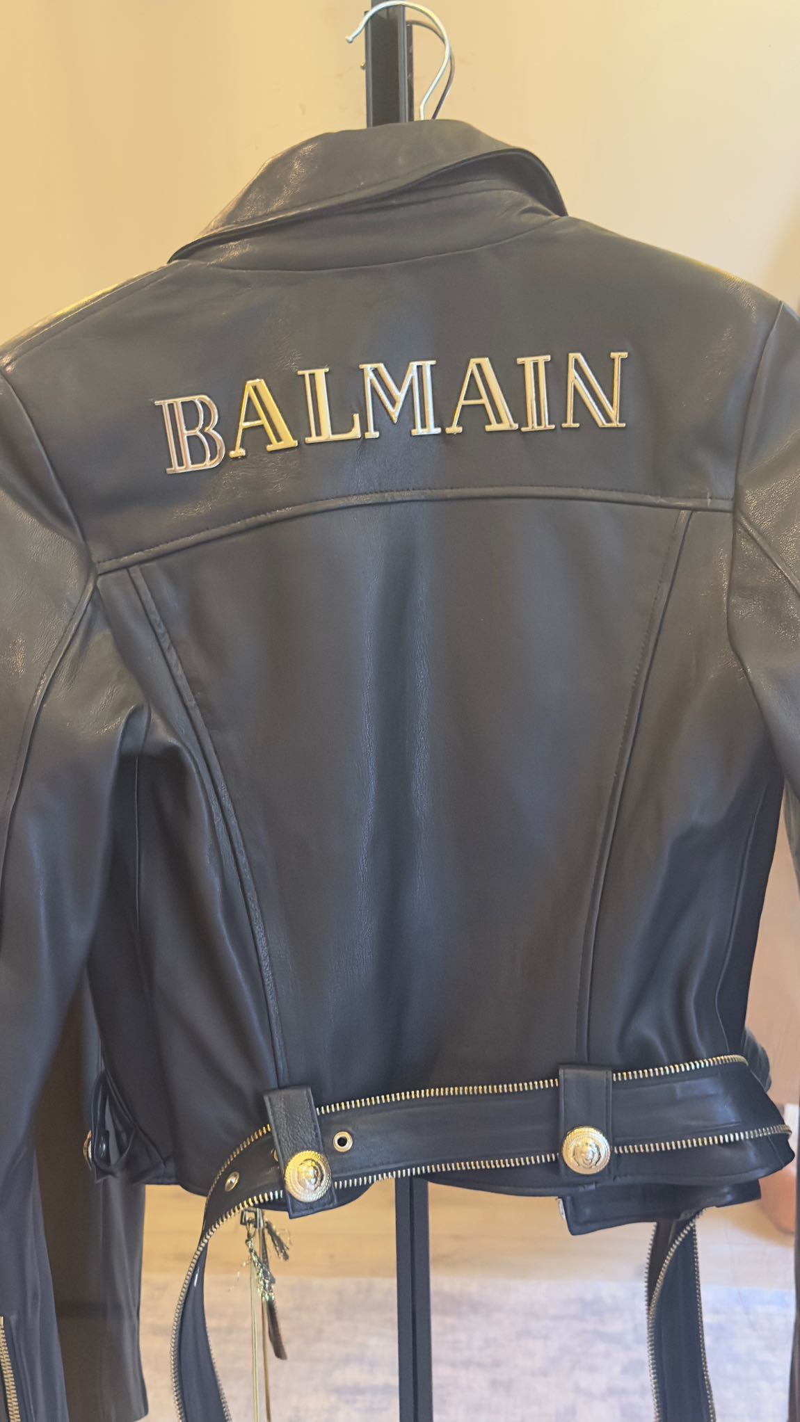 Balmain Siyah Deri Ceket — görsel 12/13
