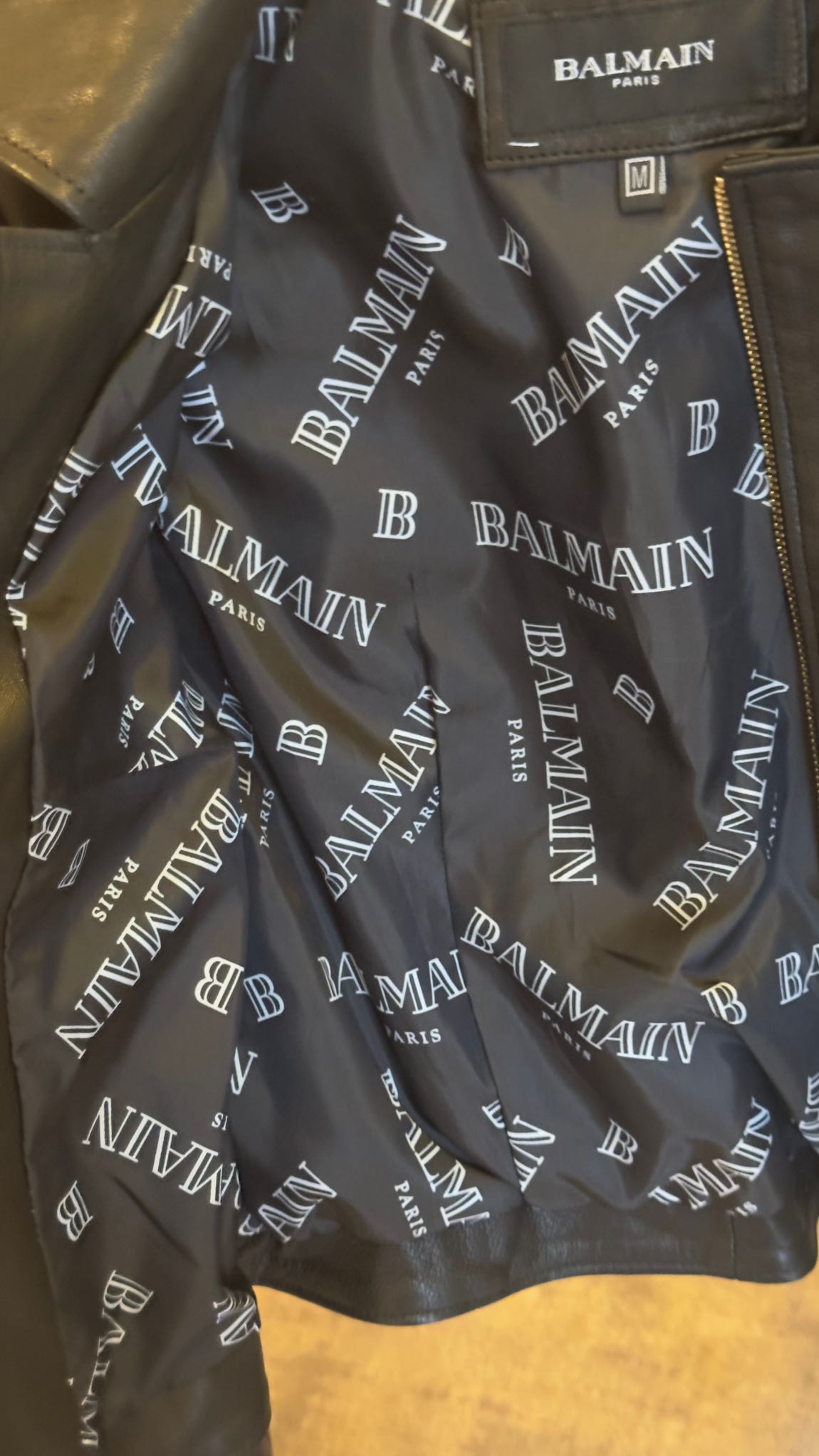 Balmain Siyah Deri Ceket — görsel 5/13