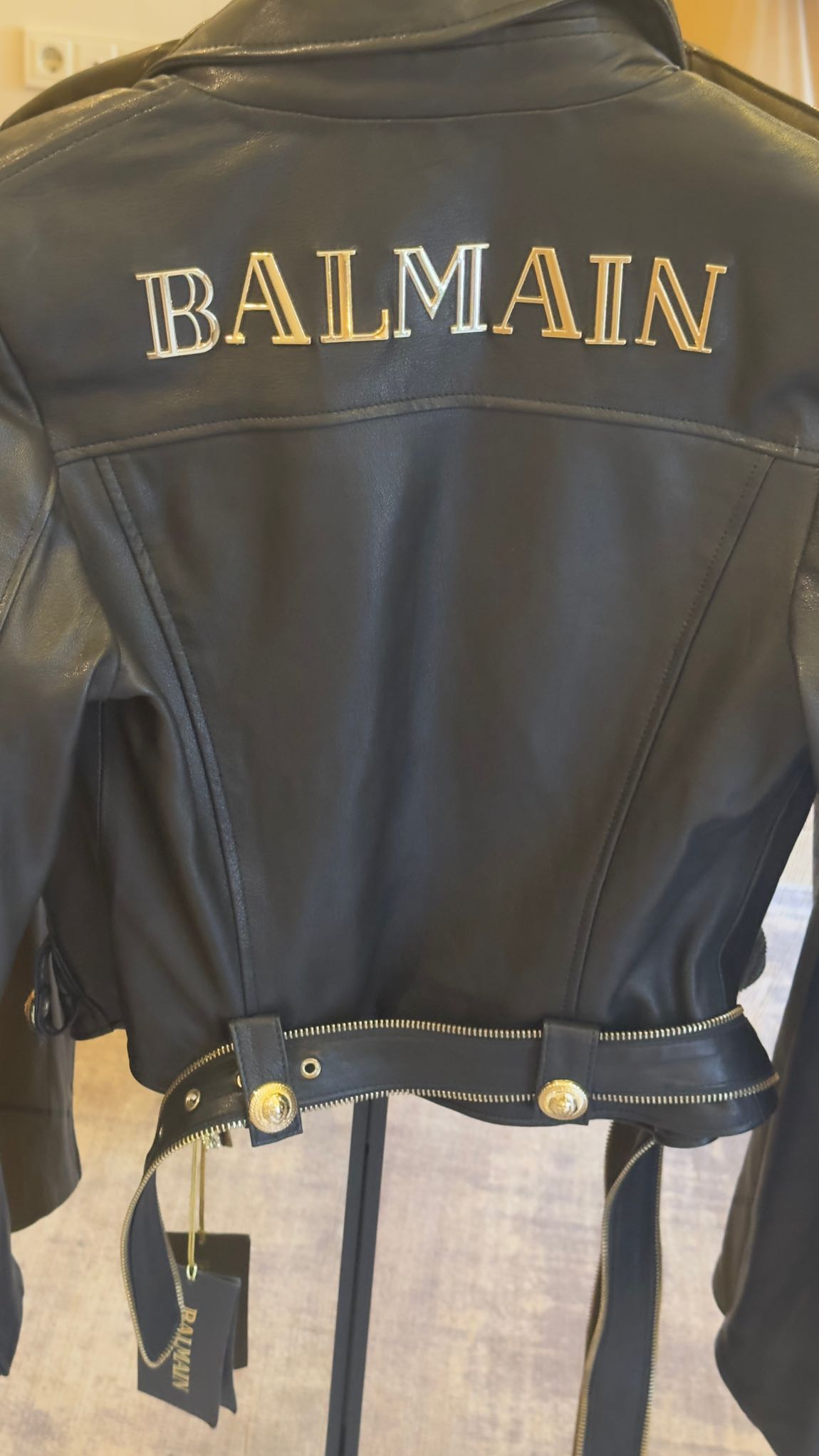 Balmain Siyah Deri Ceket — görsel 10/13