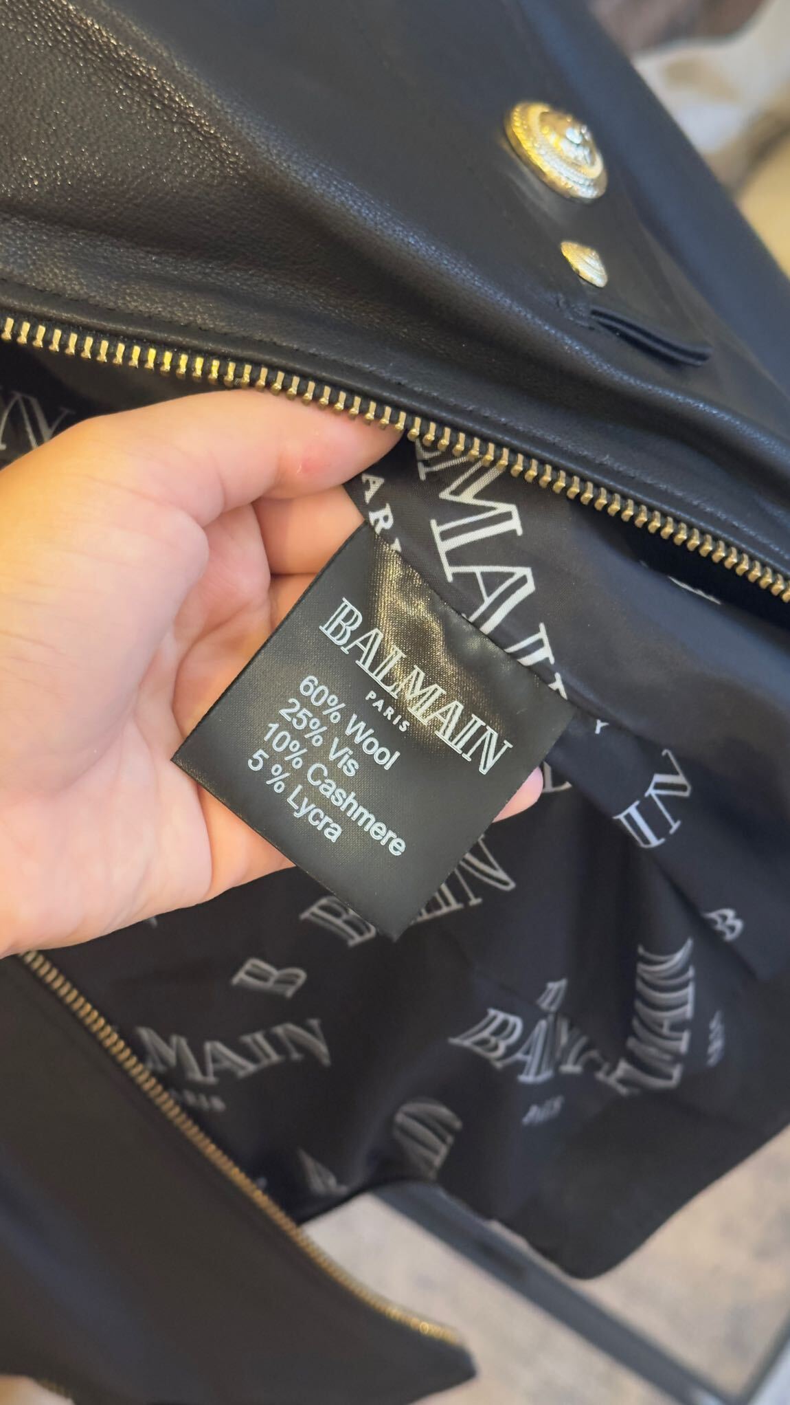 Balmain Siyah Deri Ceket — görsel 6/13