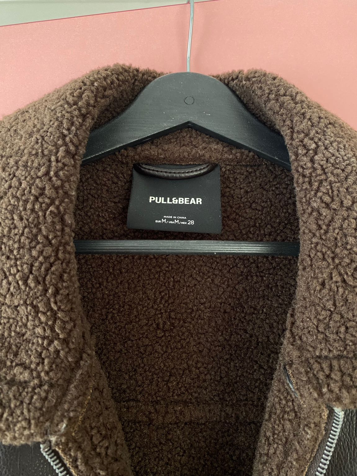 Pull & Bear Kahverengi Suni Deri Ceket — görsel 3/5