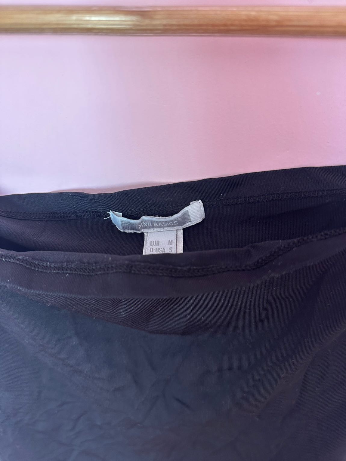 Mango Siyah Straplez Bluz Saten Pamuk — görsel 2/3