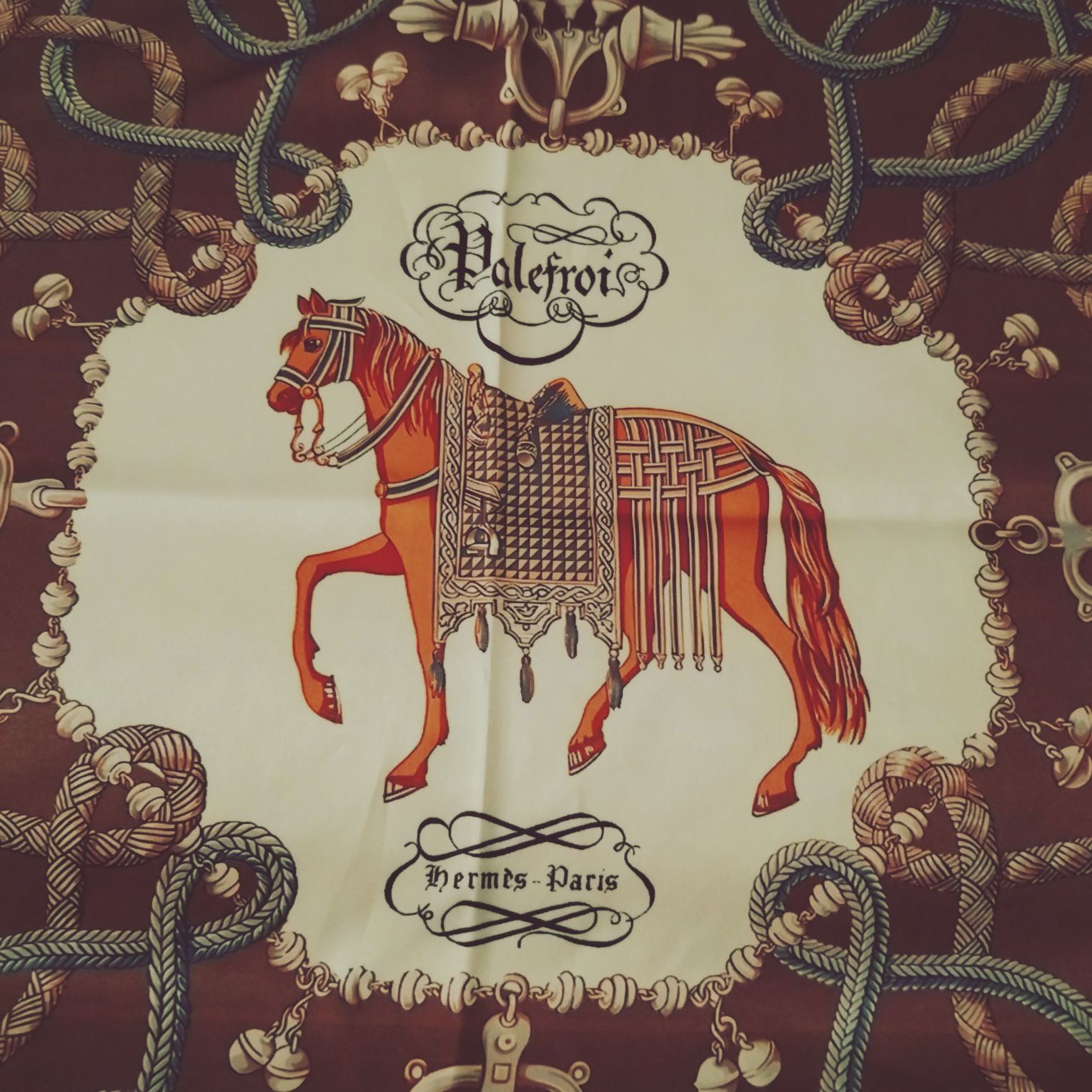 Hermes Desenli Eşarp Fular — görsel 3/3