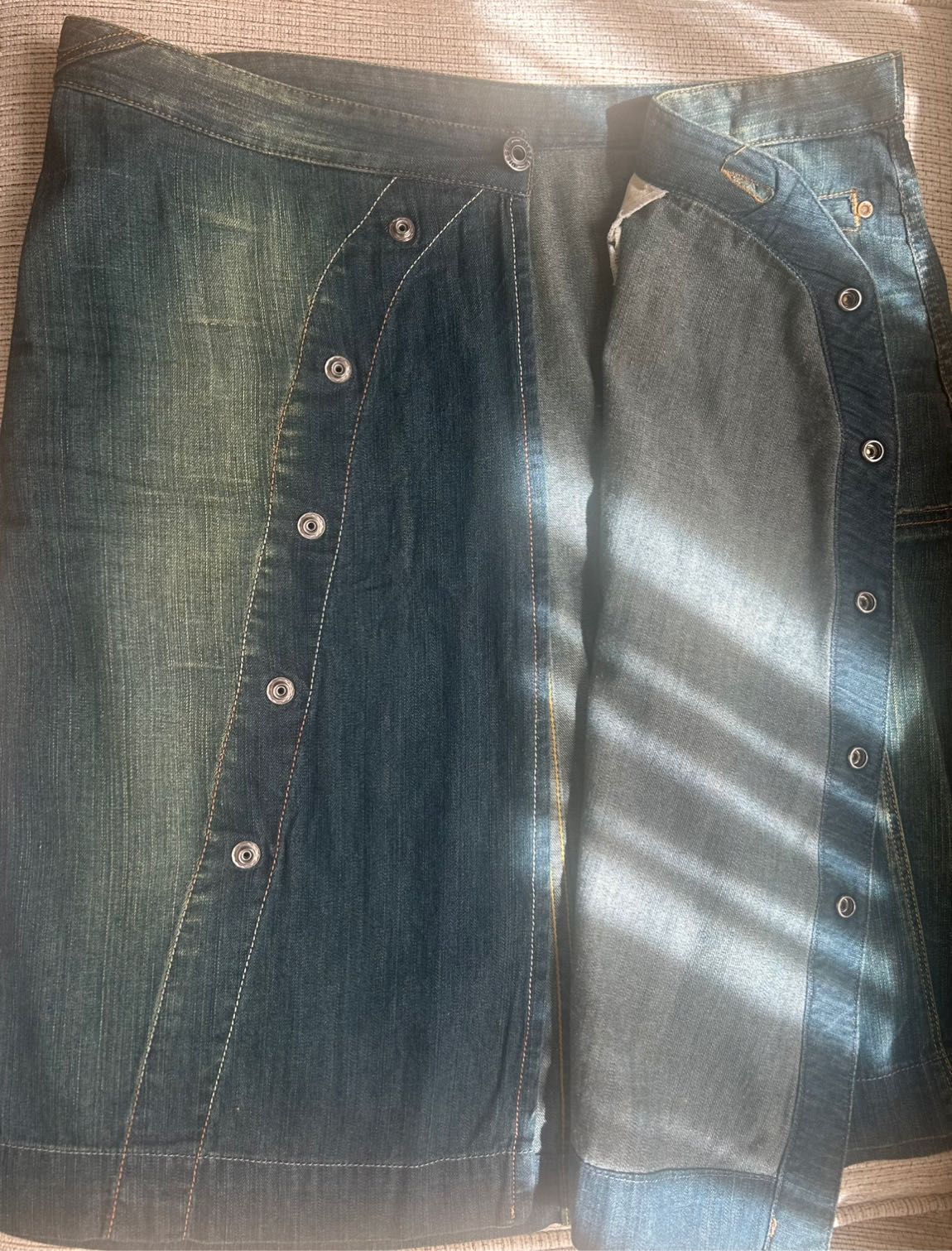 Diesel 28 Beden Yeşil/Mavi Jean Etek — görsel 8/8