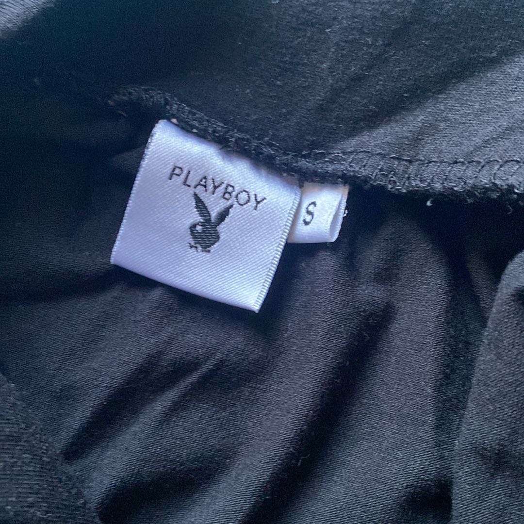 Playboy Y2K Siyah Mini Elbise — görsel 3/7