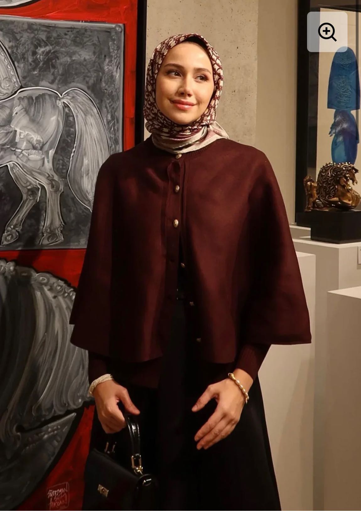 Vesna Kahverengi Pelerin Hırka — görsel 5/8