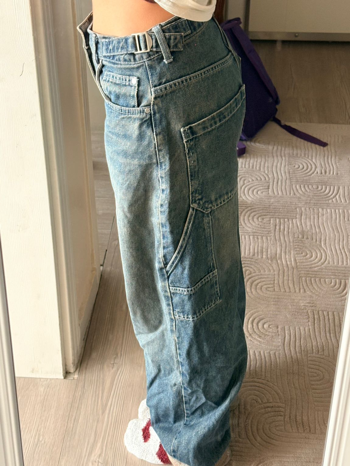 Mavi Geniş Paça Jean Pantolon — görsel 2/4
