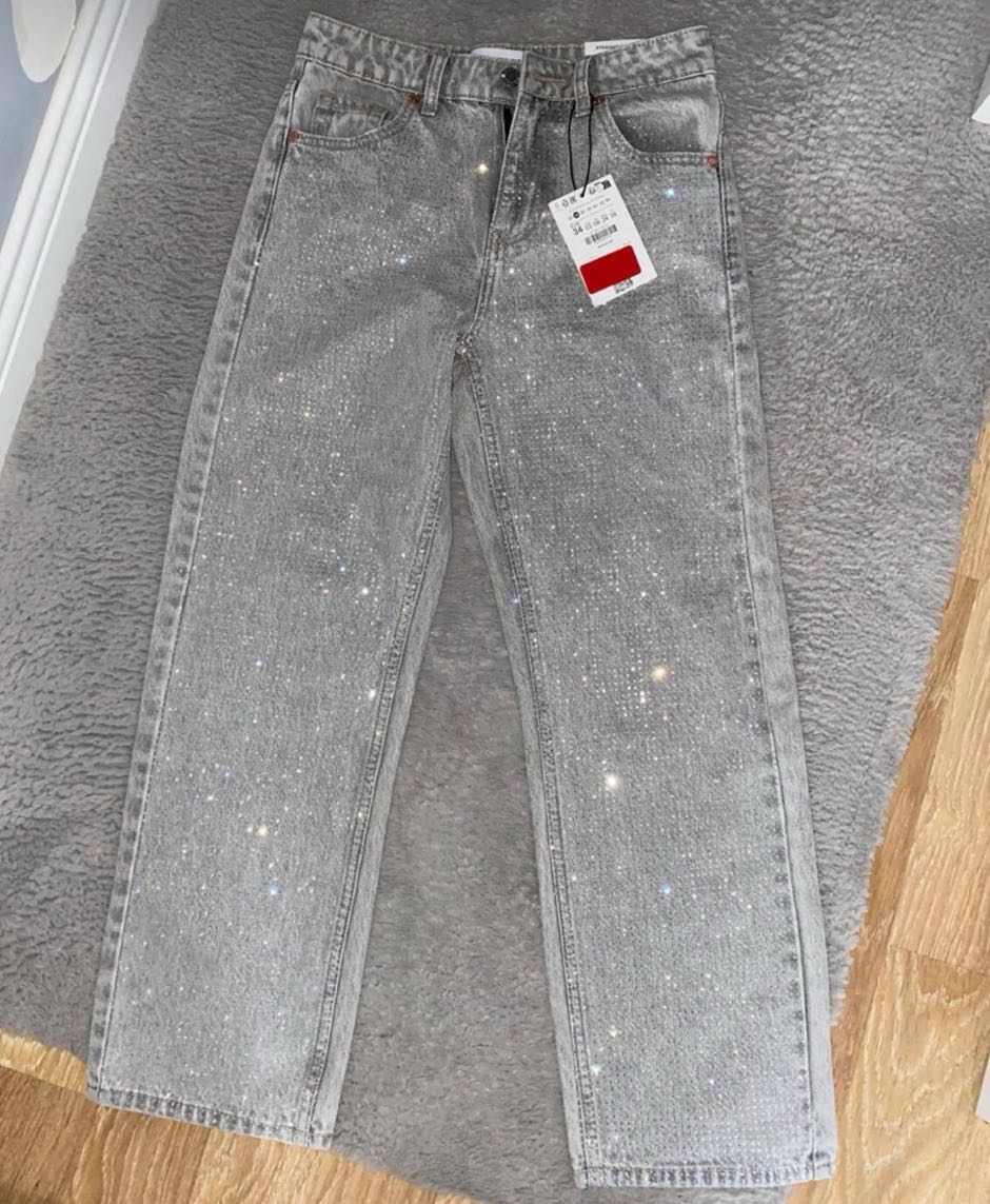 Bershka Taşlı Jean Pantolon — görsel 2/2