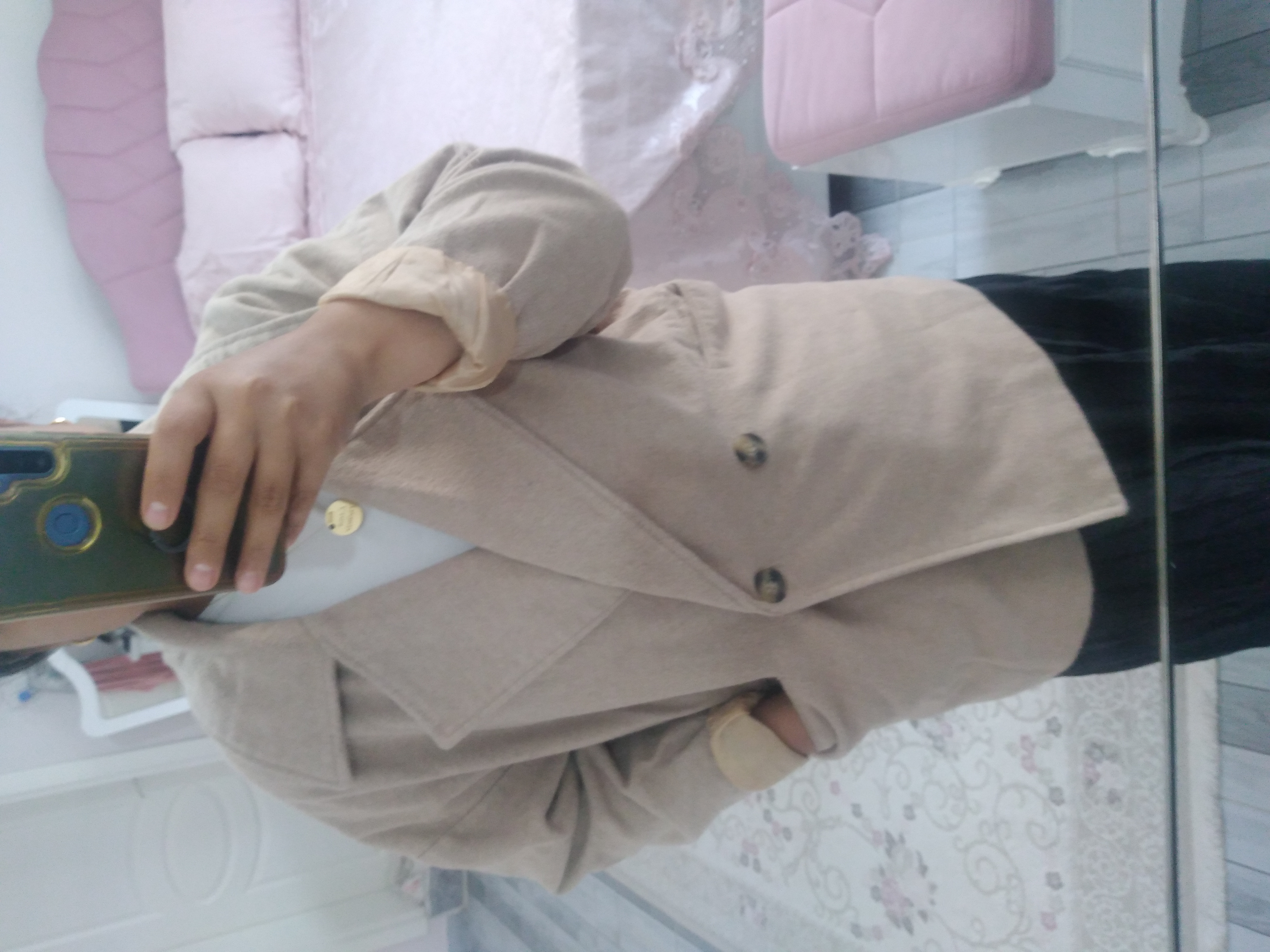 oversize kaşe ceket — görsel 10/10