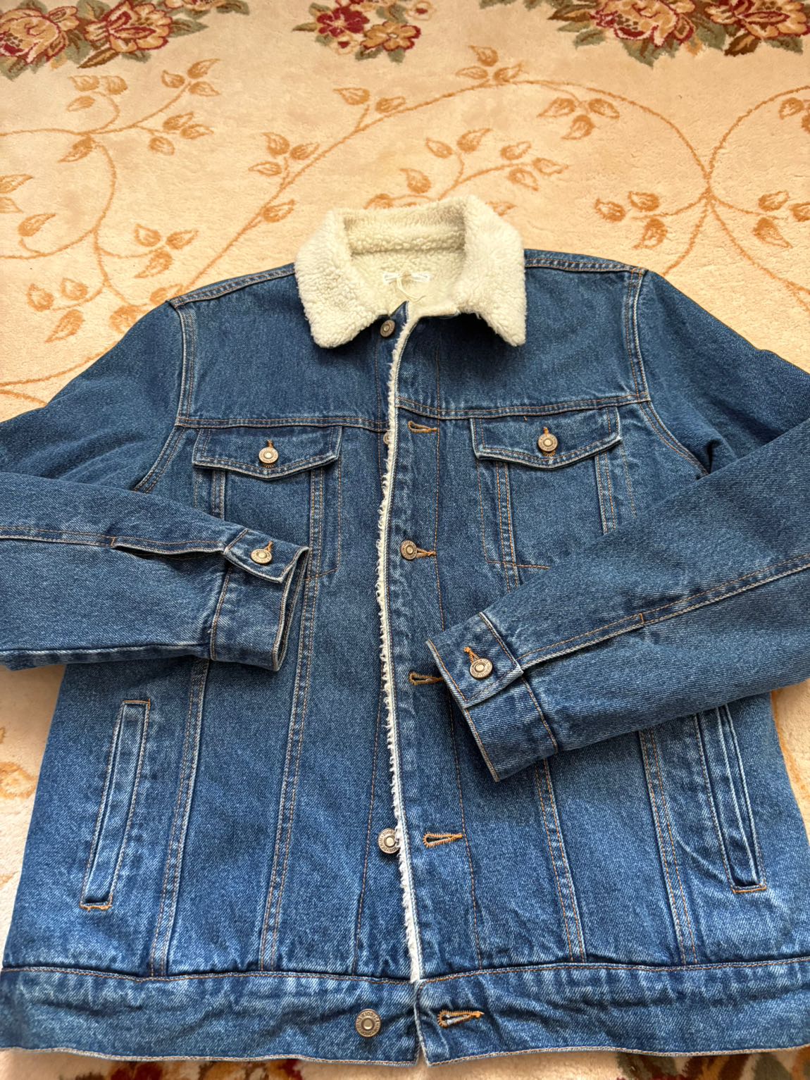 Mango Jean Ceket Sherpa Yaka — görsel 3/8