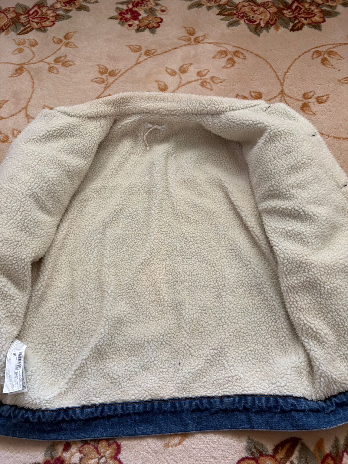Mango Jean Ceket Sherpa Yaka — görsel 6/8