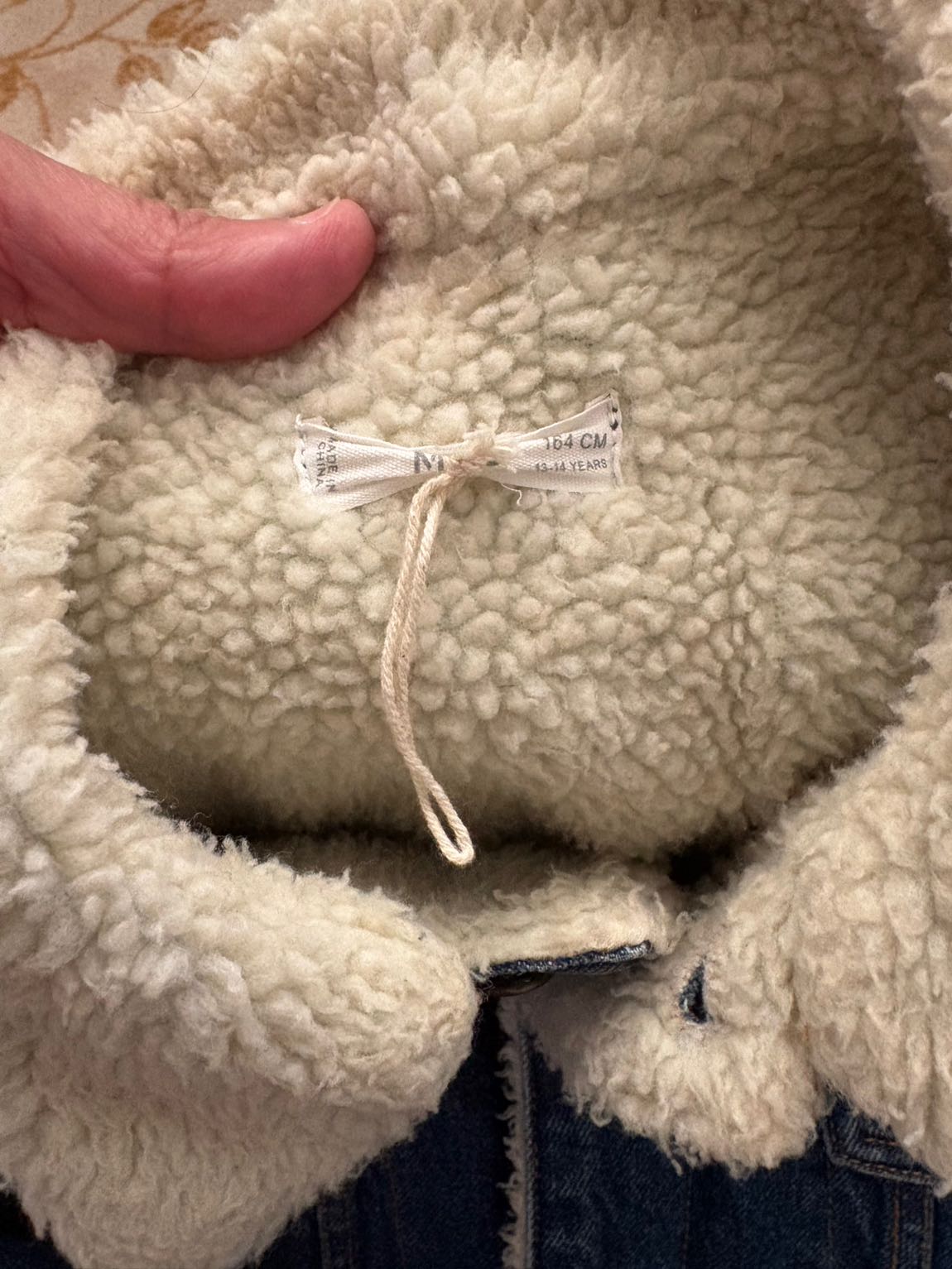Mango Jean Ceket Sherpa Yaka — görsel 5/8