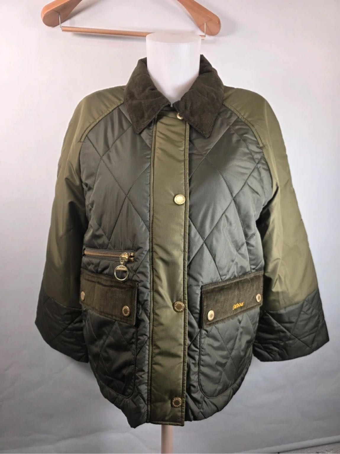 Orj Barbour Martha Quilted Haki Mont — görsel 4/16