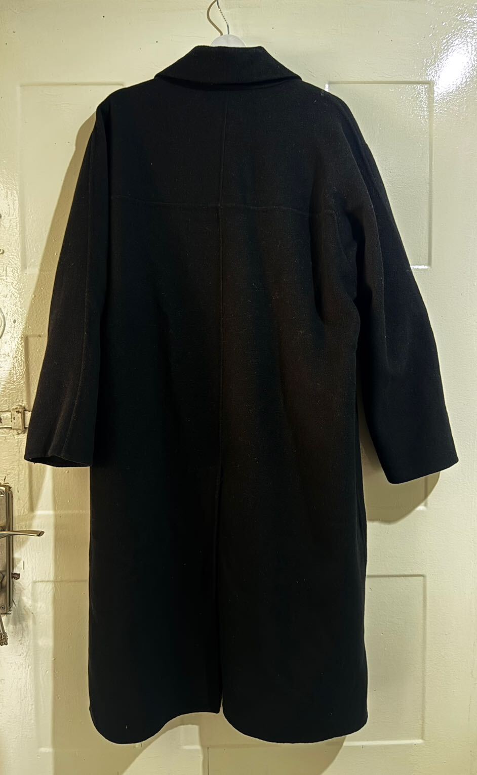 MANGO|El Yapımı Siyah Yün Kaban Oversize — görsel 7/10