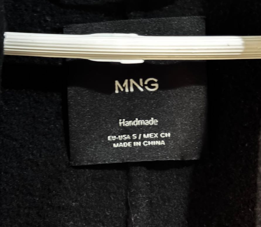 MANGO|El Yapımı Siyah Yün Kaban Oversize — görsel 5/10
