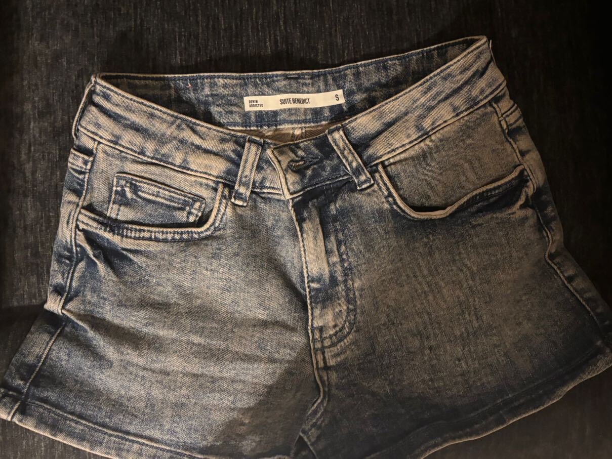 taşlı denim suite benedict şort — görsel 3/3