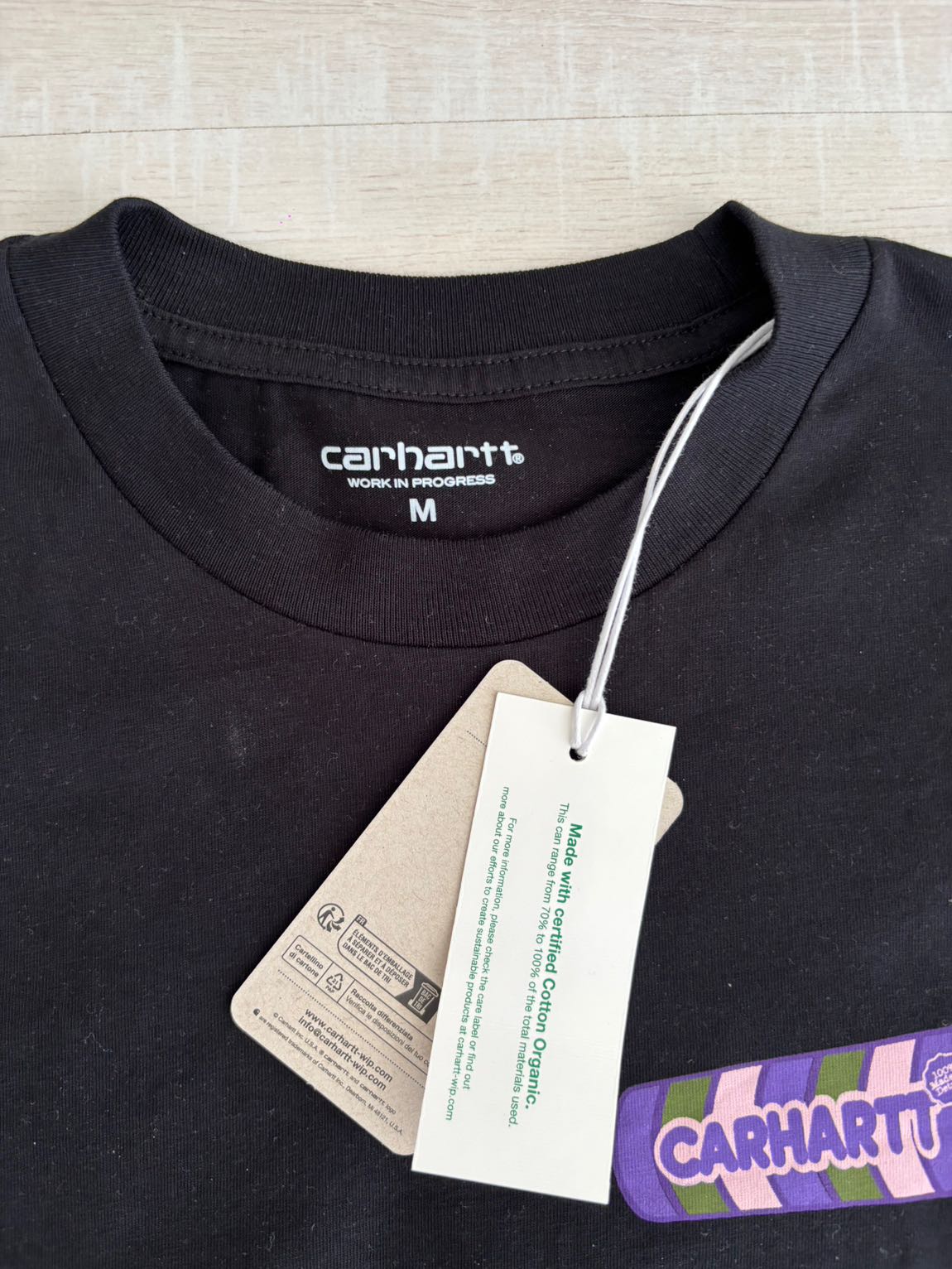 Siyah Carhartt Baskılı T-shirt — görsel 2/3