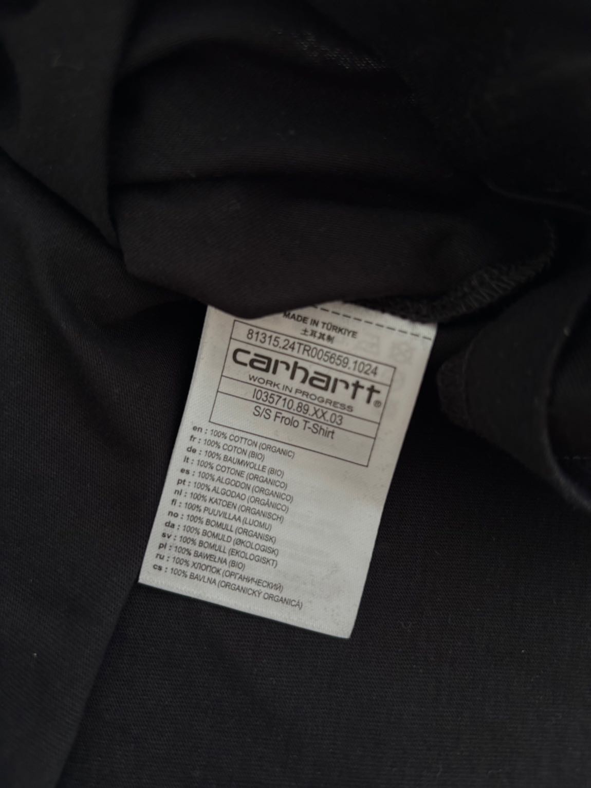 Siyah Carhartt Baskılı T-shirt — görsel 3/3