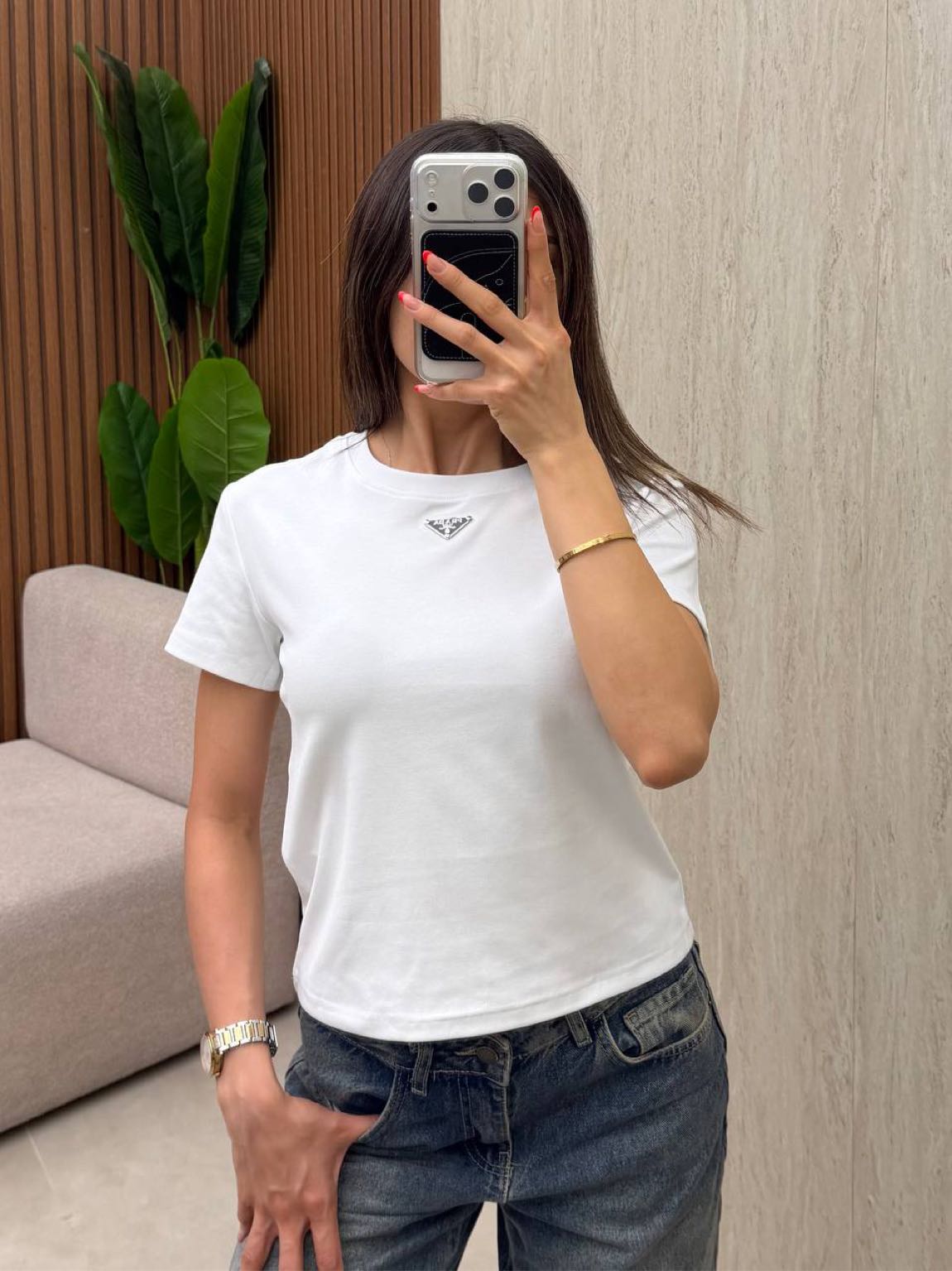 Prada Beyaz Tişört — görsel 2/3