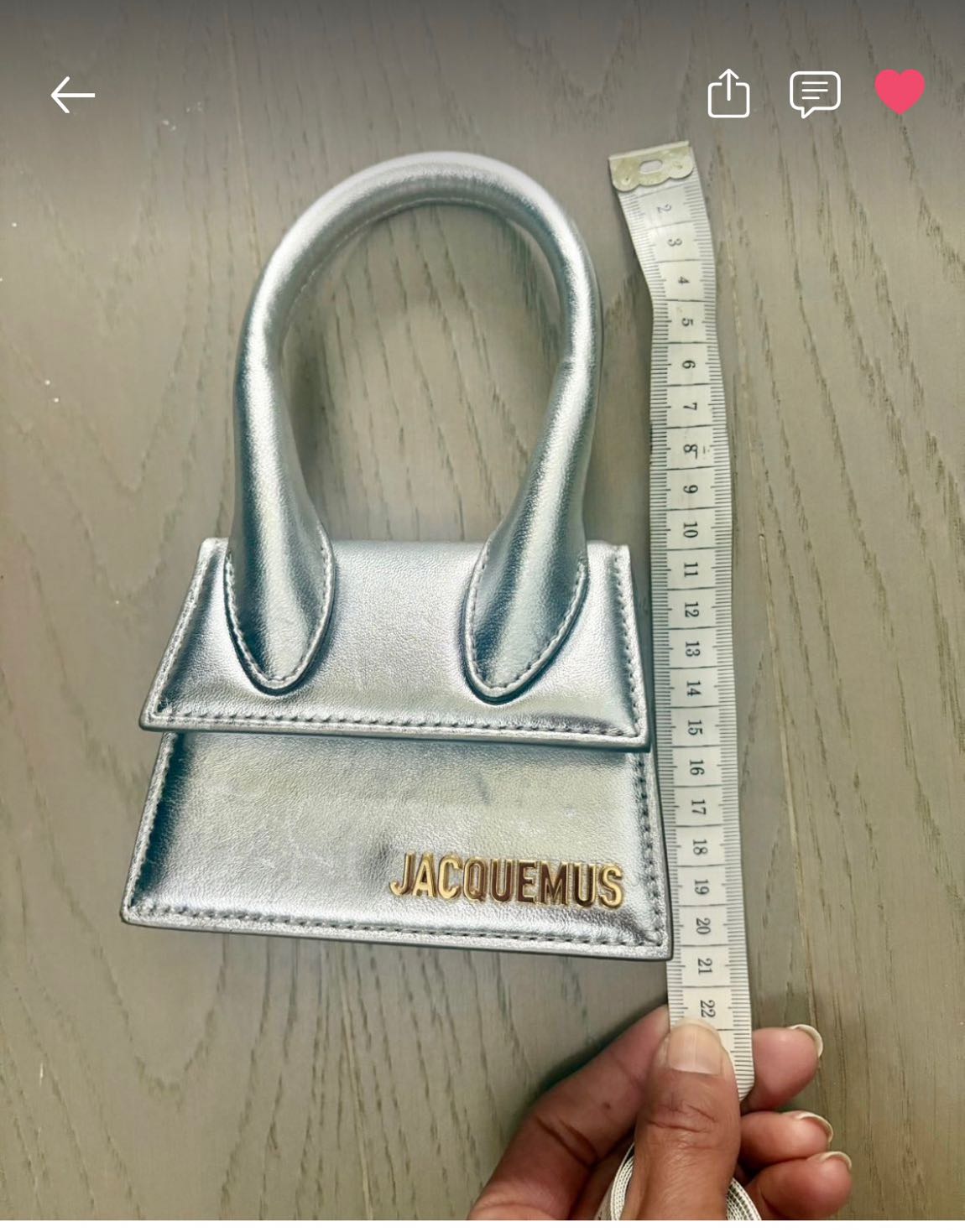 Faturalı Jacquemus Silver Le Chiquito — görsel 9/13