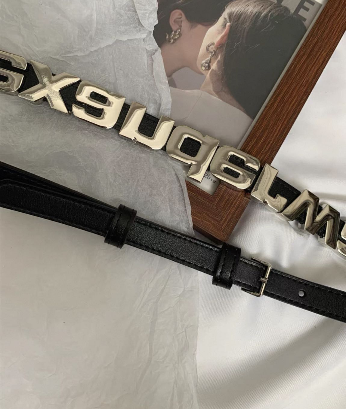Alexander Wang Siyah Deri Kemer — görsel 6/9