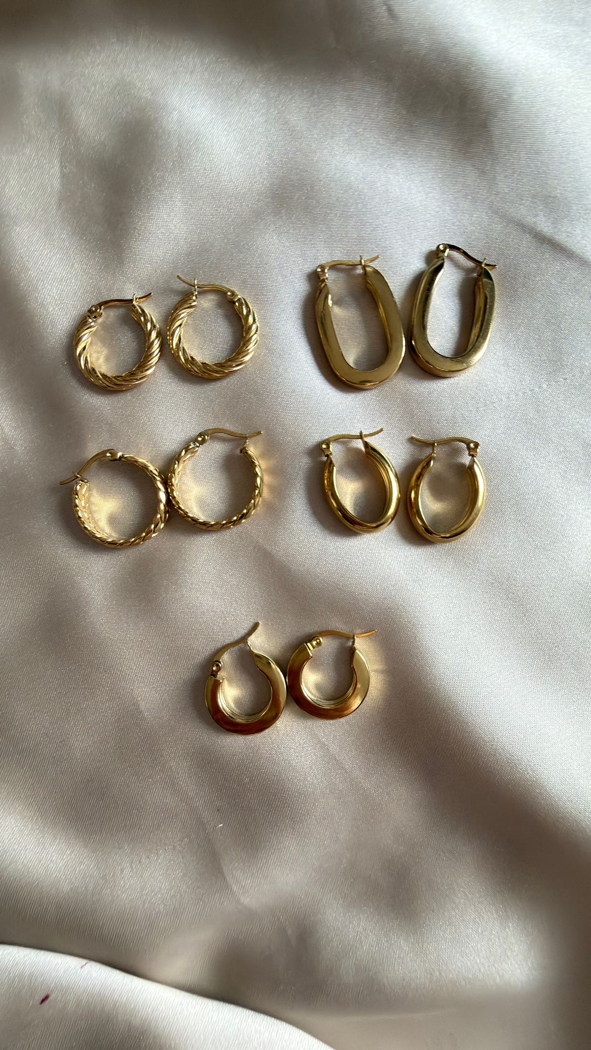 Çelik 14K Renk Vintage Küpeler — görsel 2/6