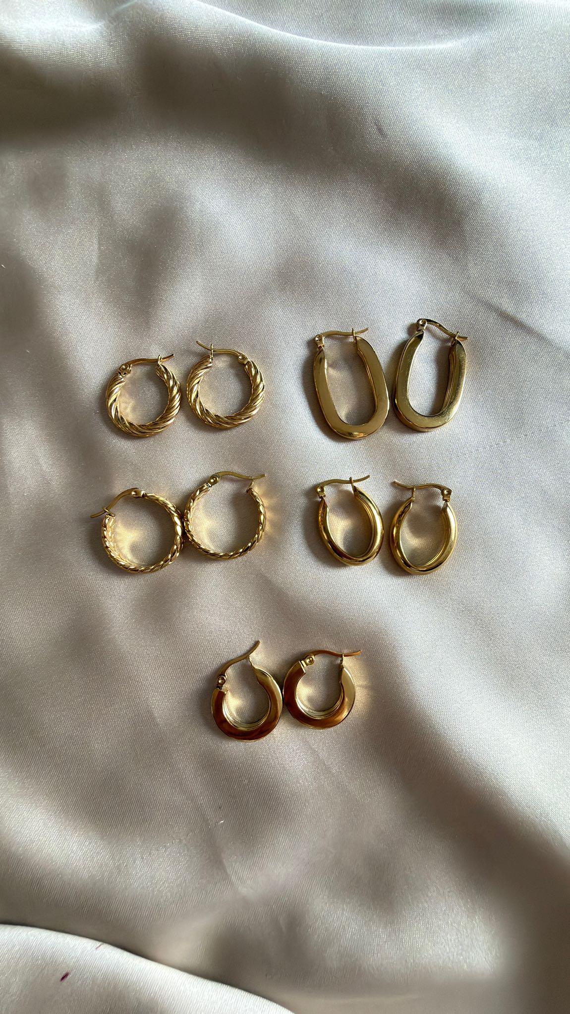 Çelik 14K Renk Vintage Küpeler — görsel 5/6