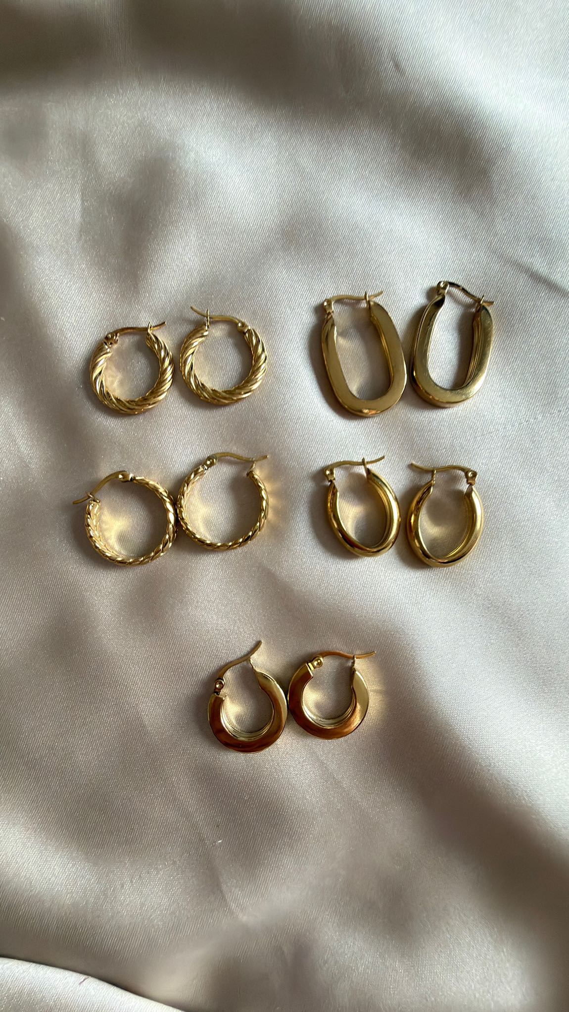 Çelik 14K Renk Vintage Küpeler — görsel 4/6