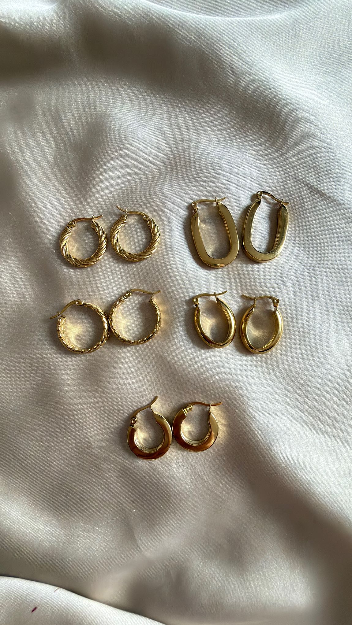 Çelik 14K Renk Vintage Küpeler — görsel 6/6