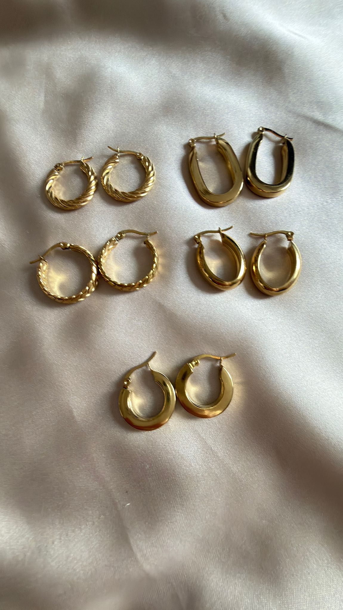Çelik 14K Renk Vintage Küpeler — görsel 3/6