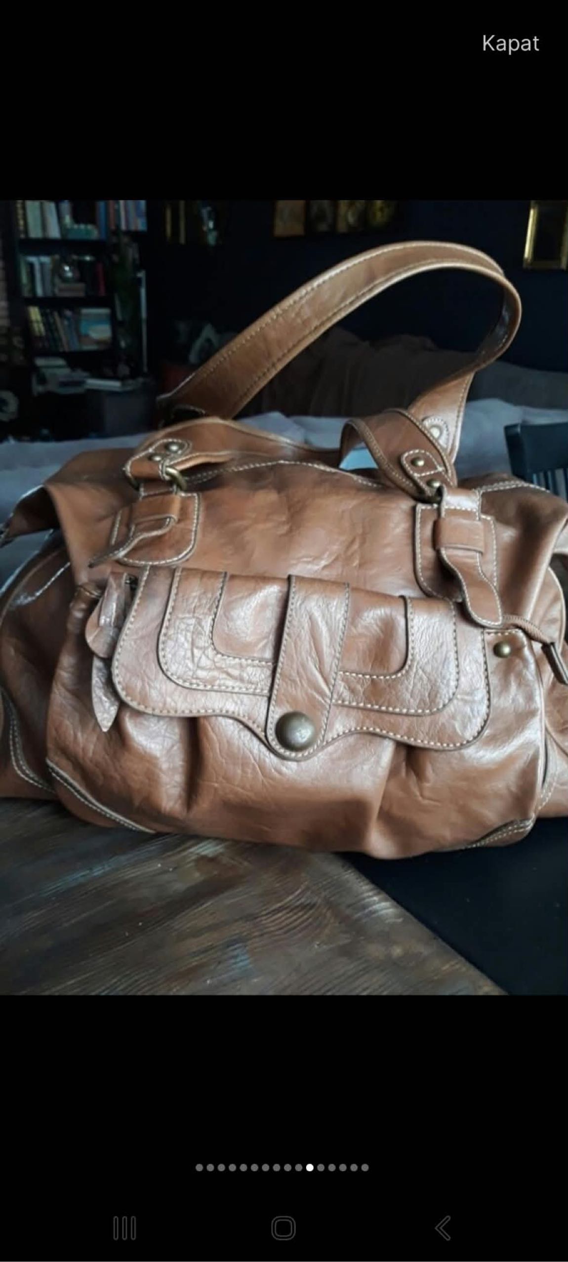 Accessorize Kahverengi deri çanta — görsel 2/12