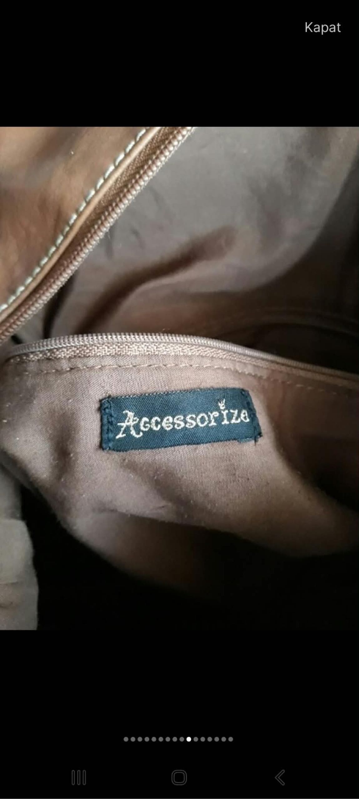 Accessorize Kahverengi deri çanta — görsel 12/12
