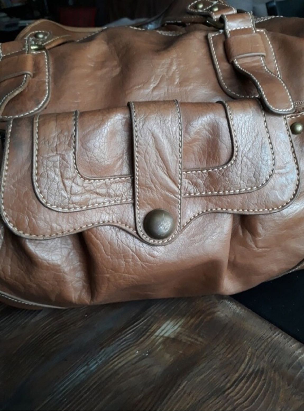 Accessorize Kahverengi deri çanta — görsel 4/12