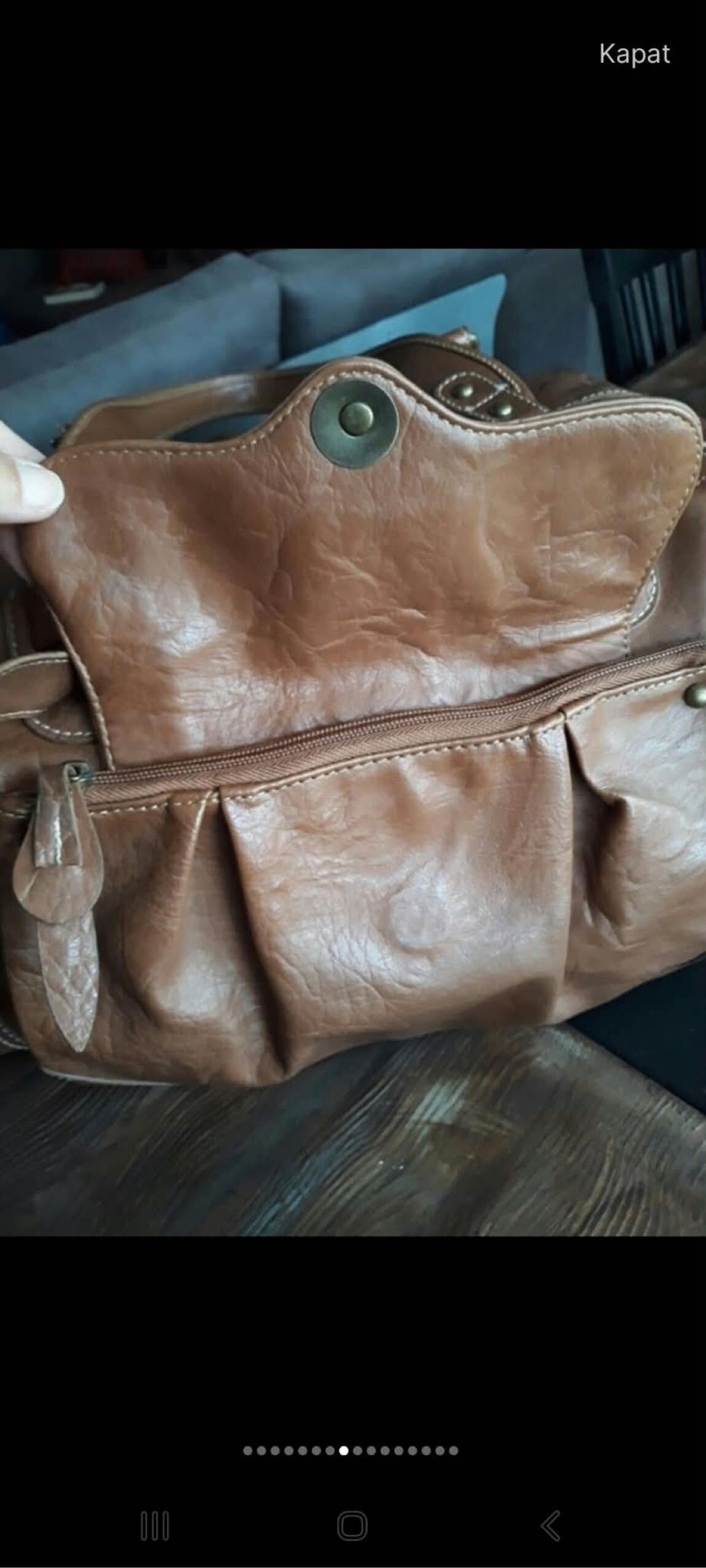 Accessorize Kahverengi deri çanta — görsel 7/12
