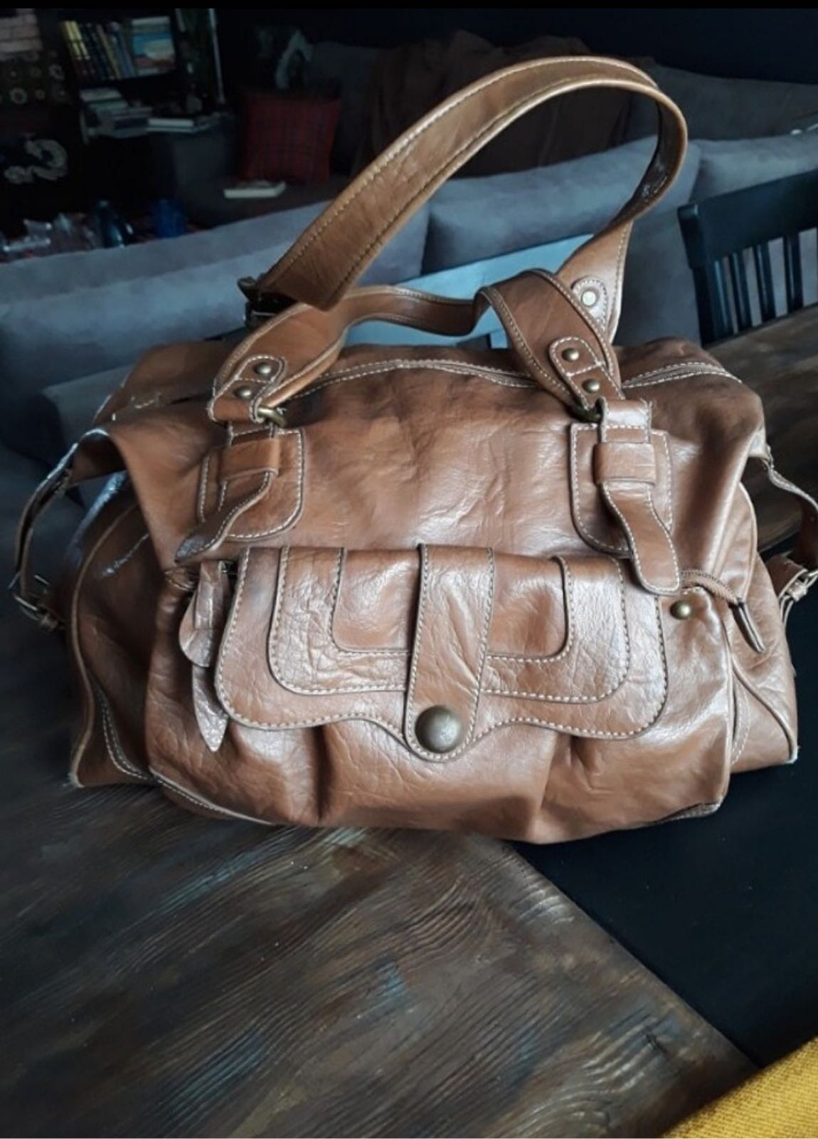 Accessorize Kahverengi deri çanta — görsel 10/12