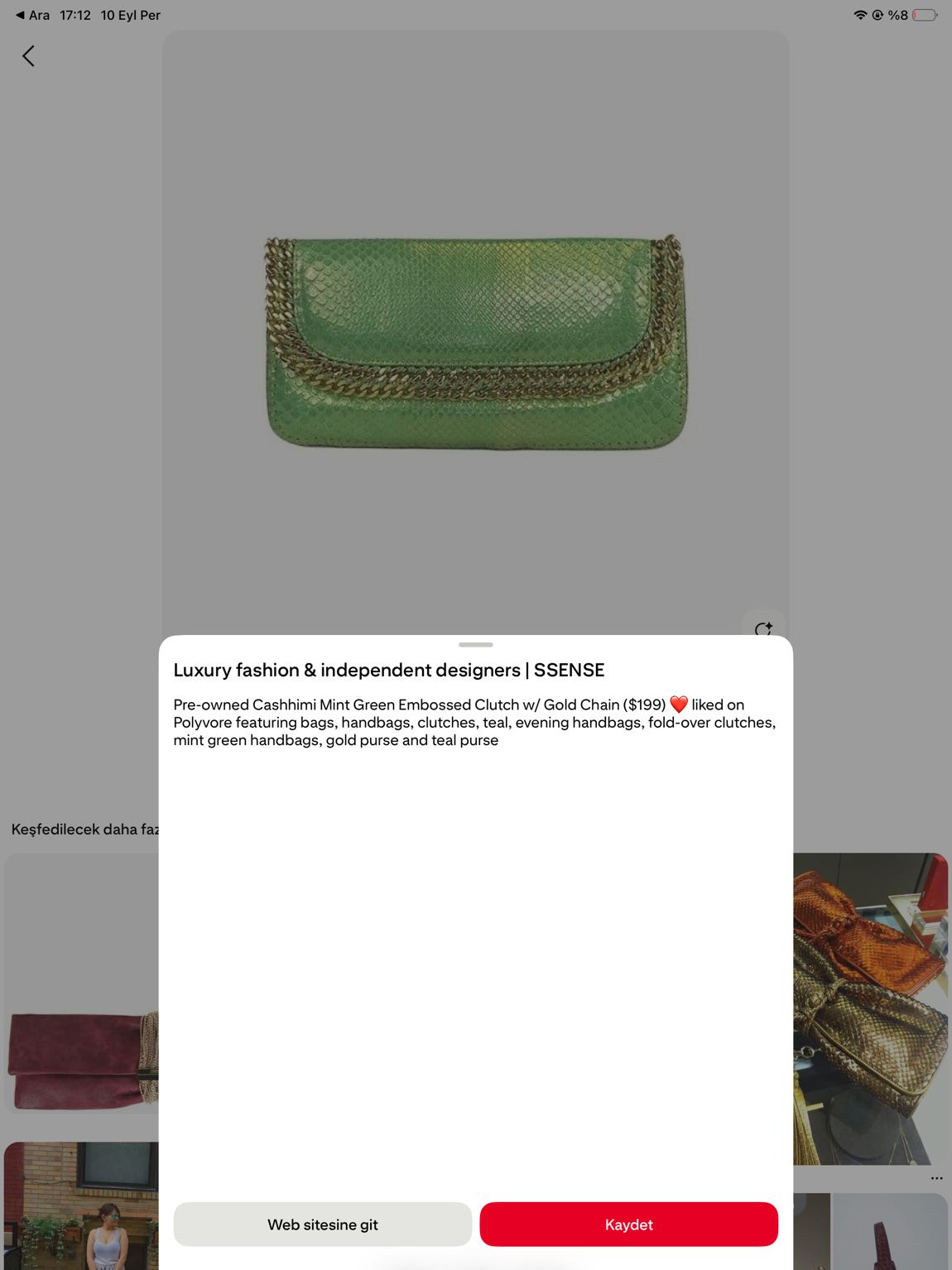 CASHHİMİ BROADWAY phyton clutch — görsel 6/7