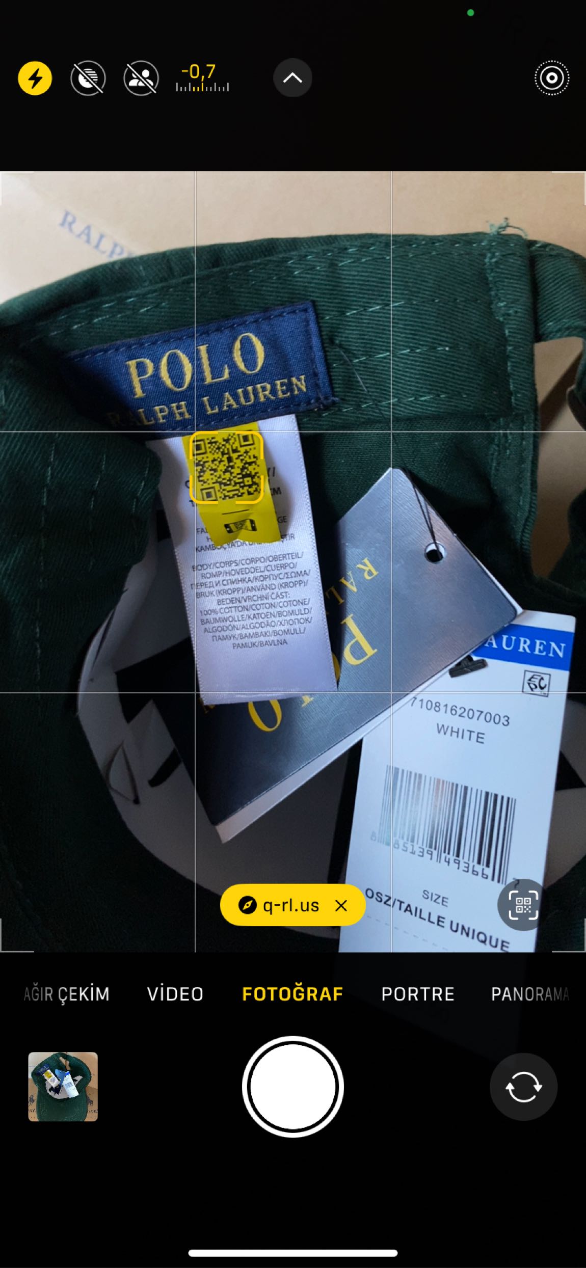 Polo Ralph Lauren Haki Yeşil Şapka — görsel 3/4