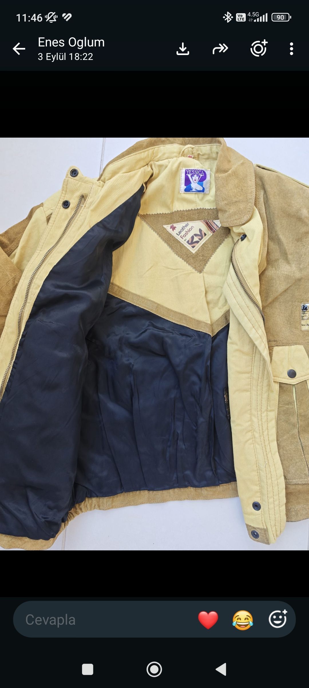 %100 Deri Bomber Ceket — görsel 4/7