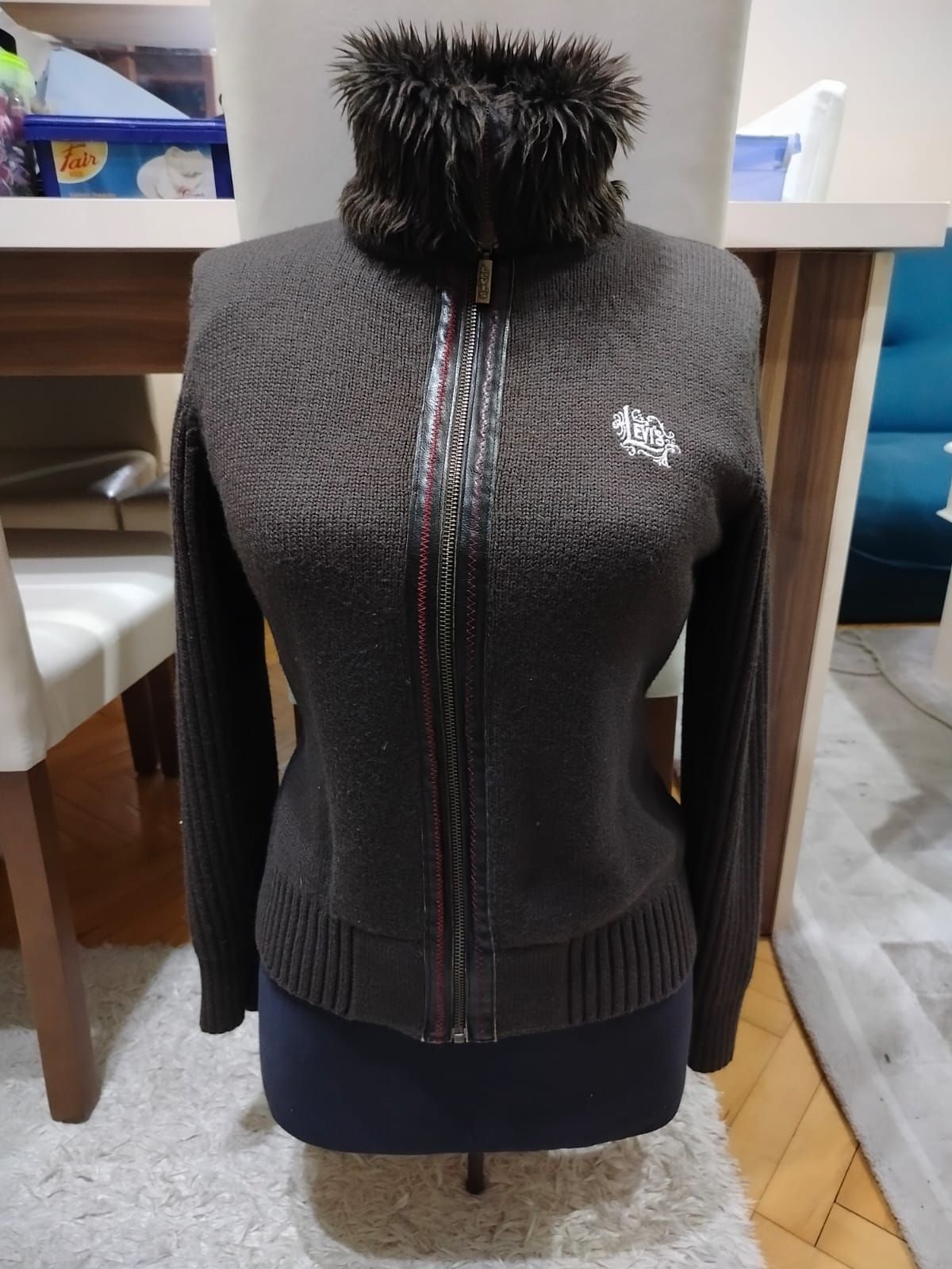 Fur Levi's Dik Yaka Bella Swan Y2K Ceket — görsel 9/10