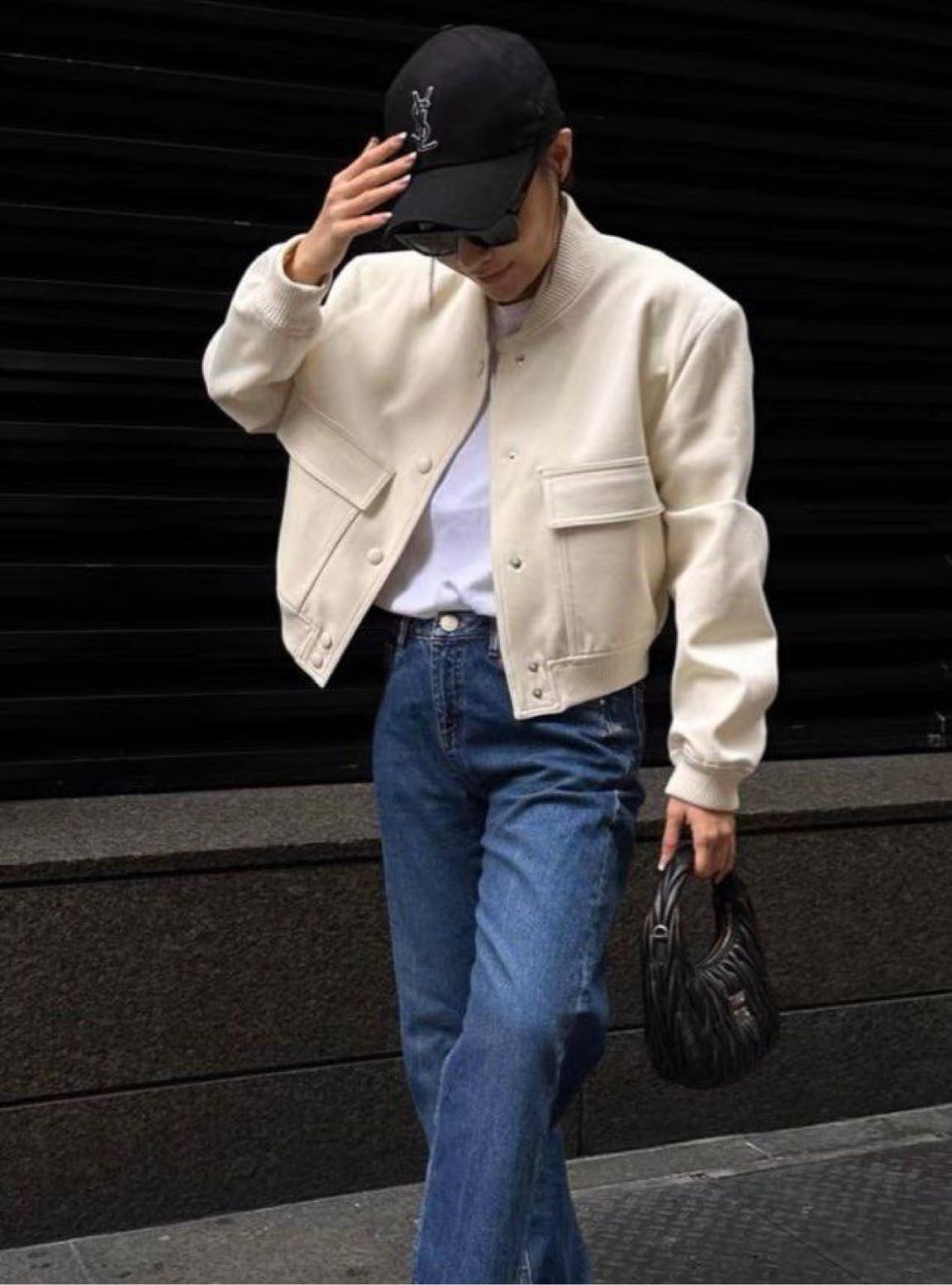 Zara Krem Bomber Ceket — görsel 4/8