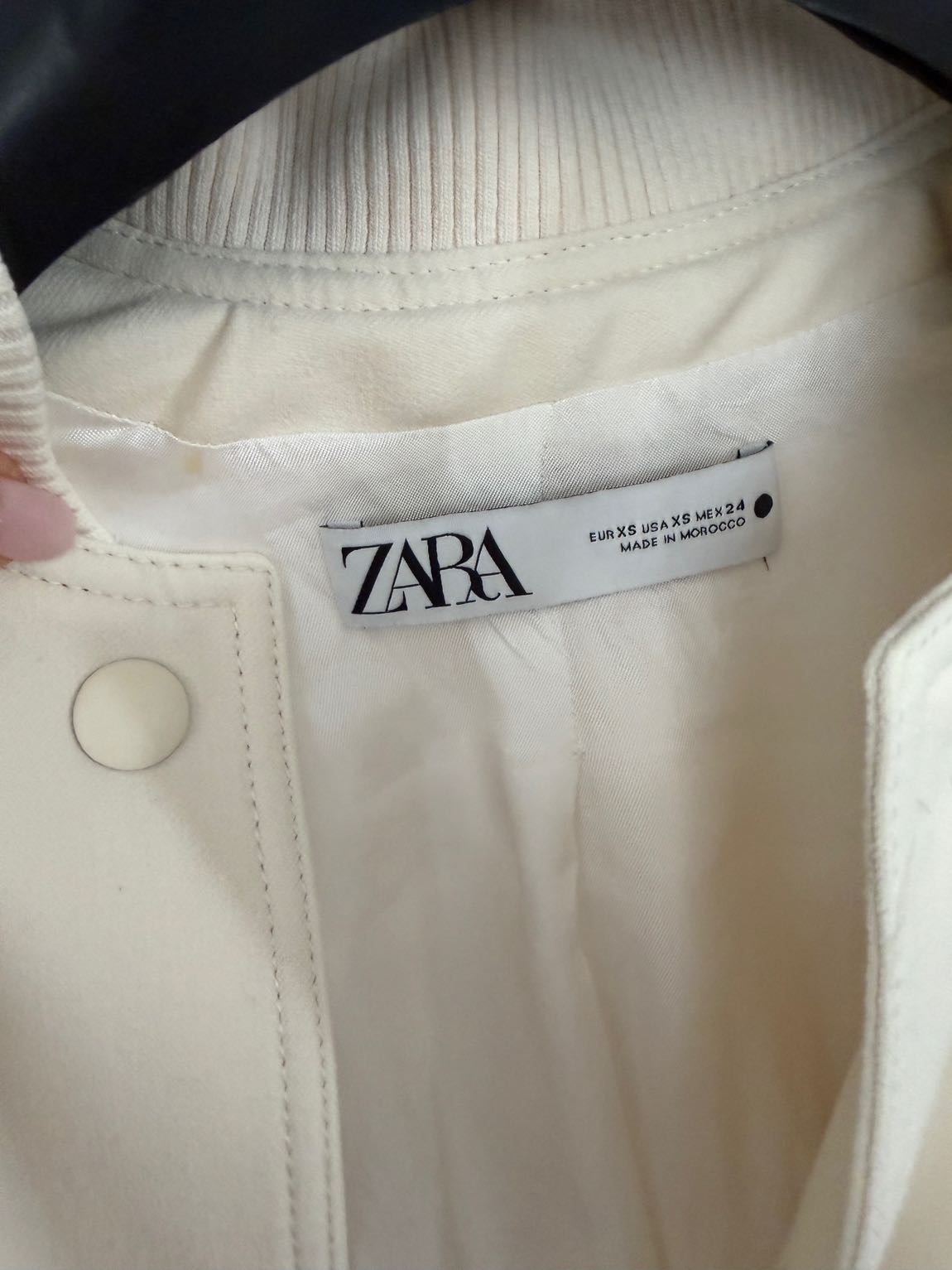 Zara Krem Bomber Ceket — görsel 6/8
