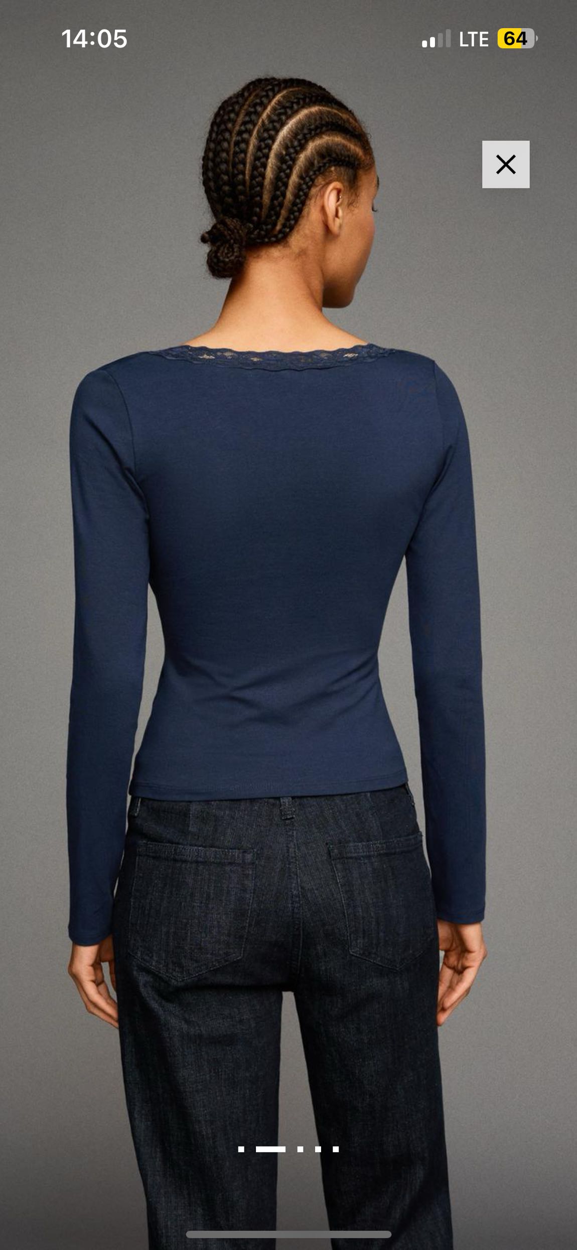 Bershka uzun kollu dantelli bluz — görsel 2/6